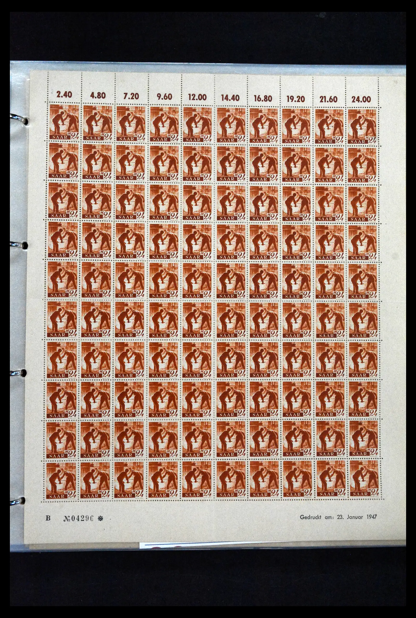 41674 0052 - Stamp collection 41674 Germany zones complete sheets 1945-1950.