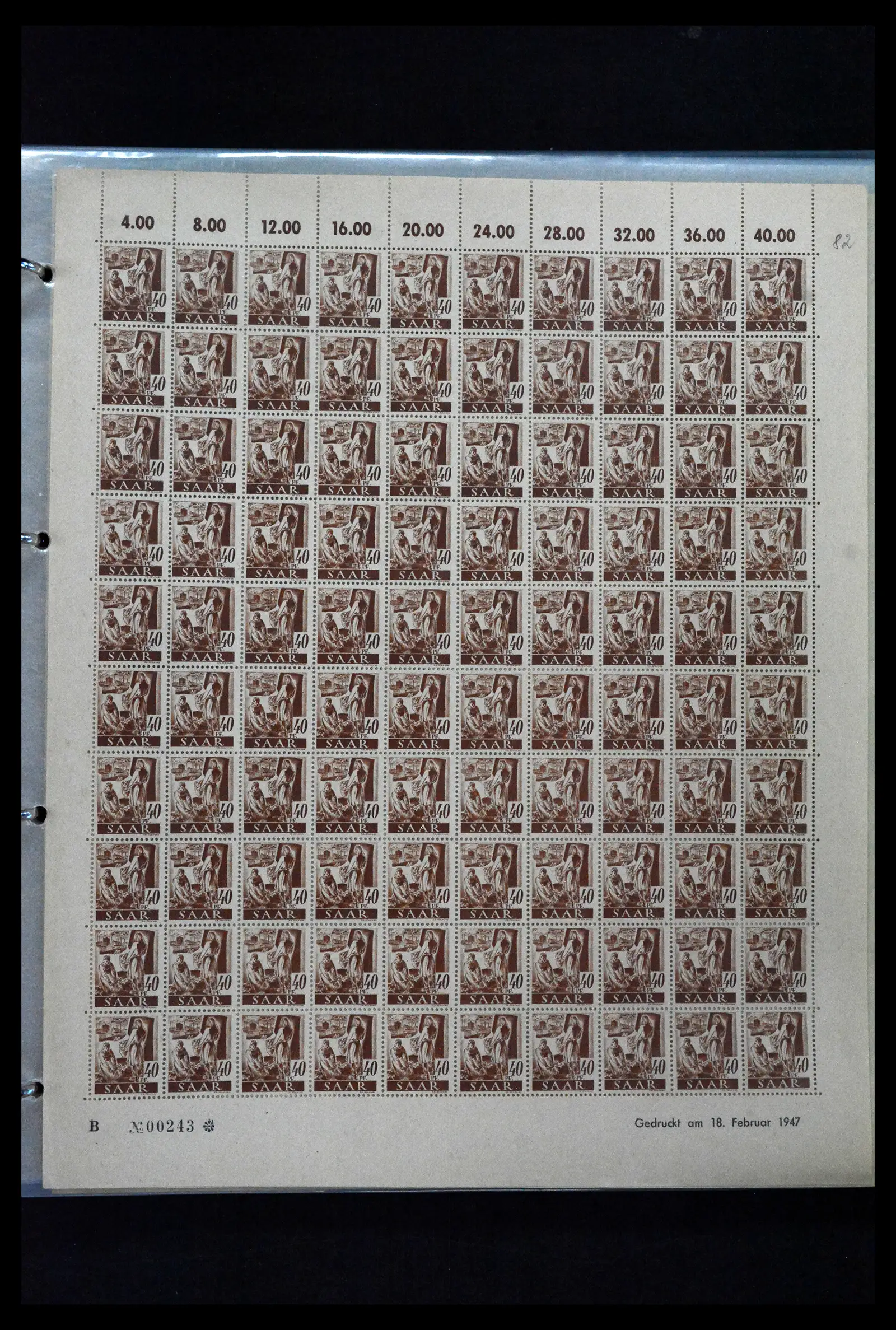 41674 0056 - Stamp collection 41674 Germany zones complete sheets 1945-1950.