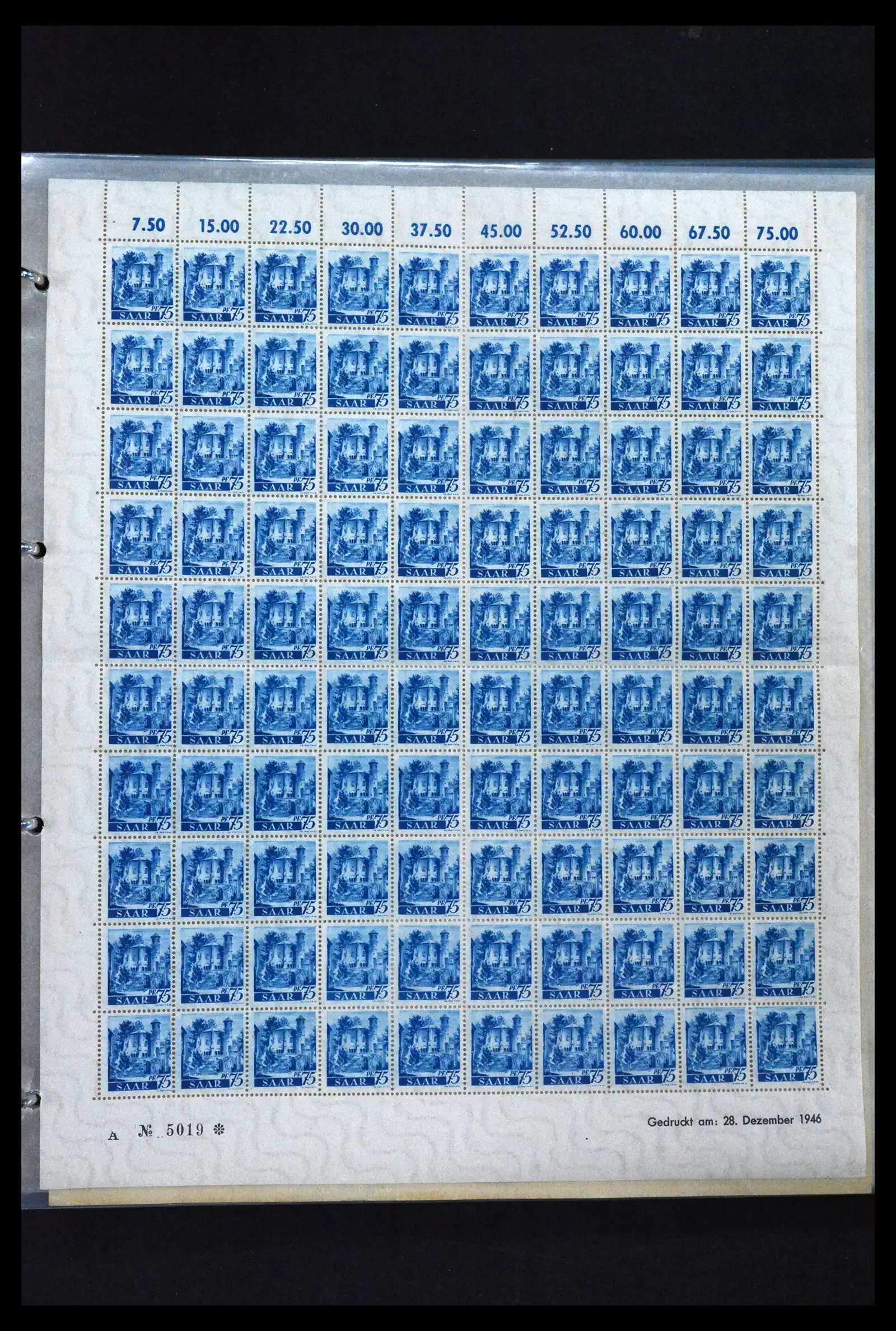 41674 0058 - Stamp collection 41674 Germany zones complete sheets 1945-1950.