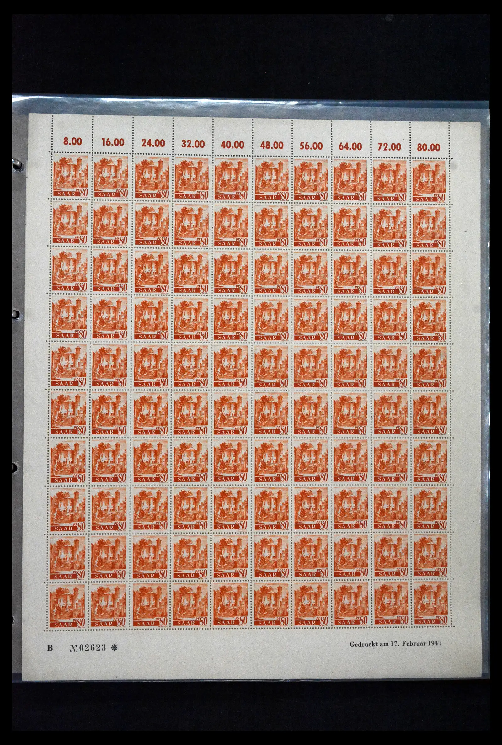 41674 0060 - Stamp collection 41674 Germany zones complete sheets 1945-1950.