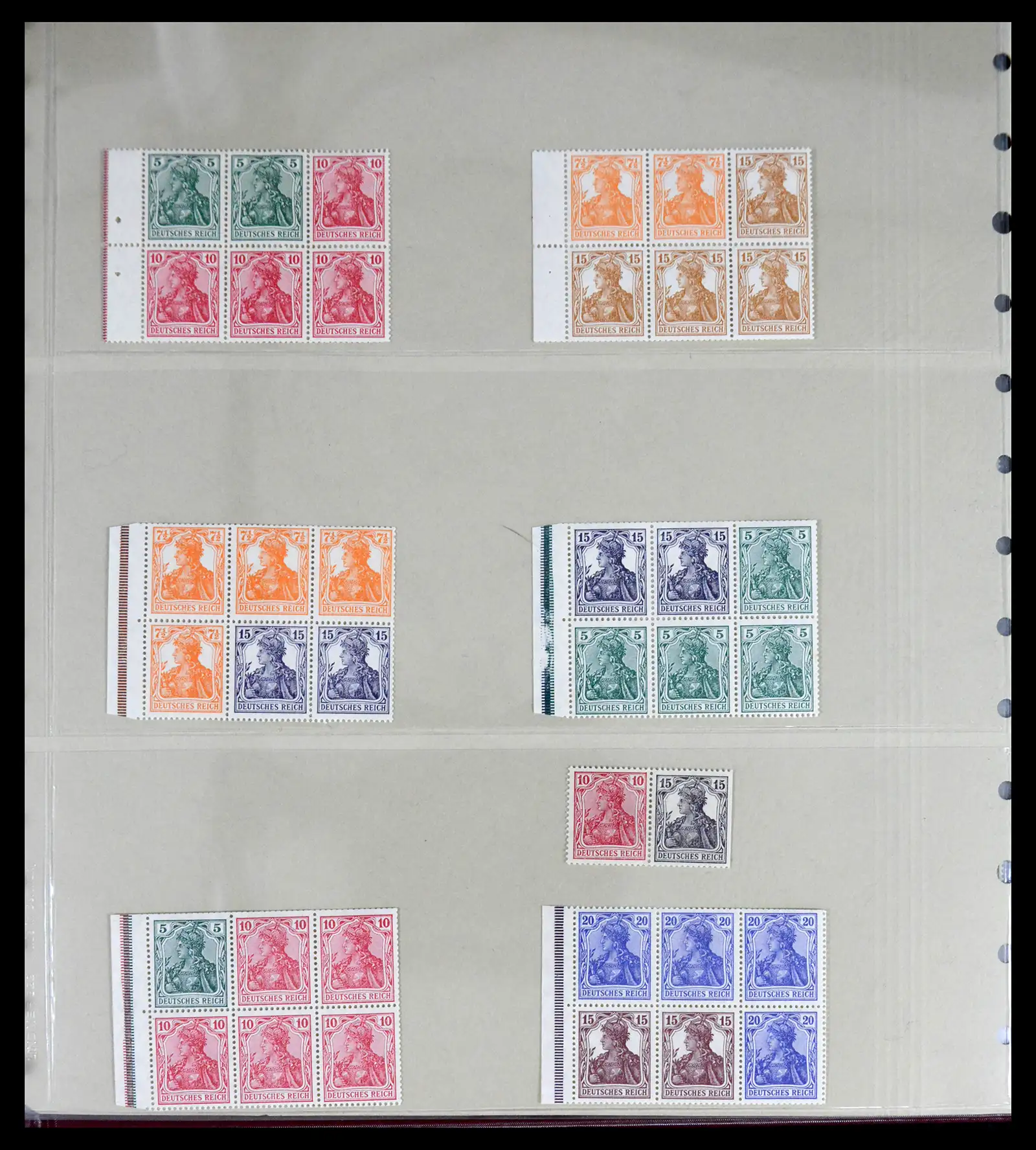 41676 0001 - Stamp collection 41676 German Reich combinations 1910-1939.