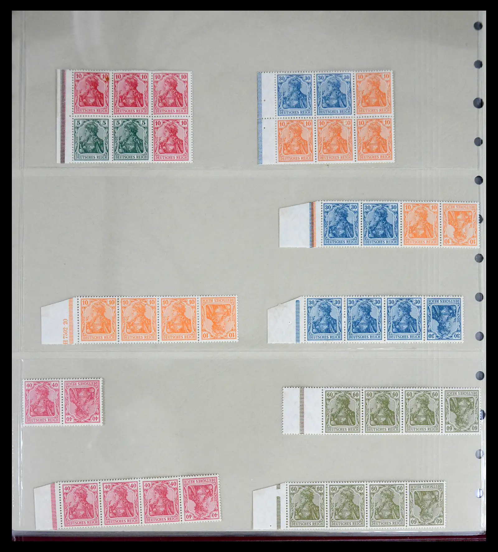 41676 0002 - Stamp collection 41676 German Reich combinations 1910-1939.