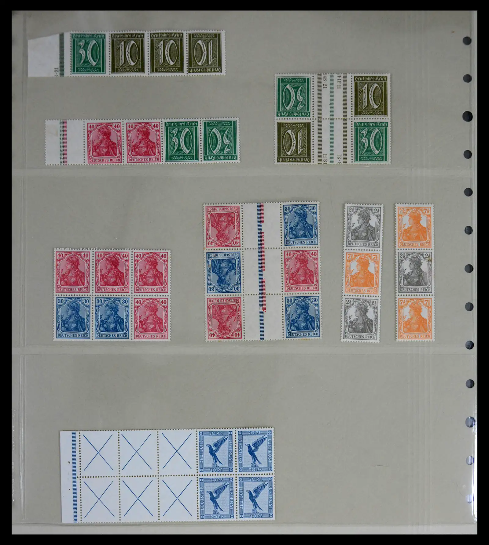 41676 0003 - Stamp collection 41676 German Reich combinations 1910-1939.