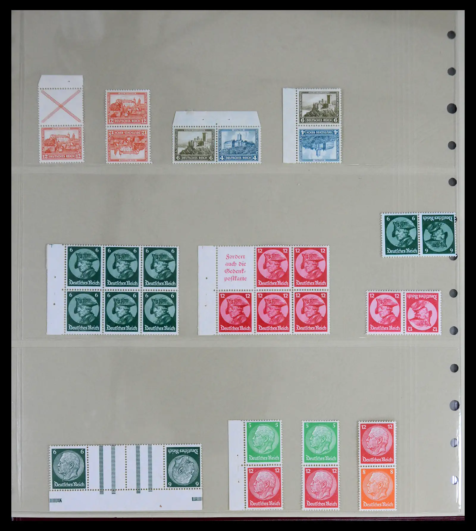 41676 0006 - Stamp collection 41676 German Reich combinations 1910-1939.