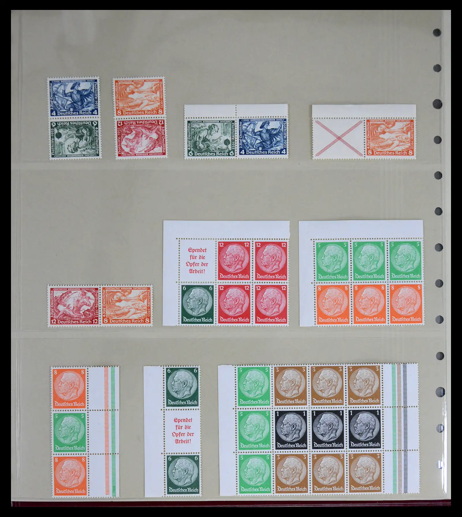 41676 0007 - Stamp collection 41676 German Reich combinations 1910-1939.