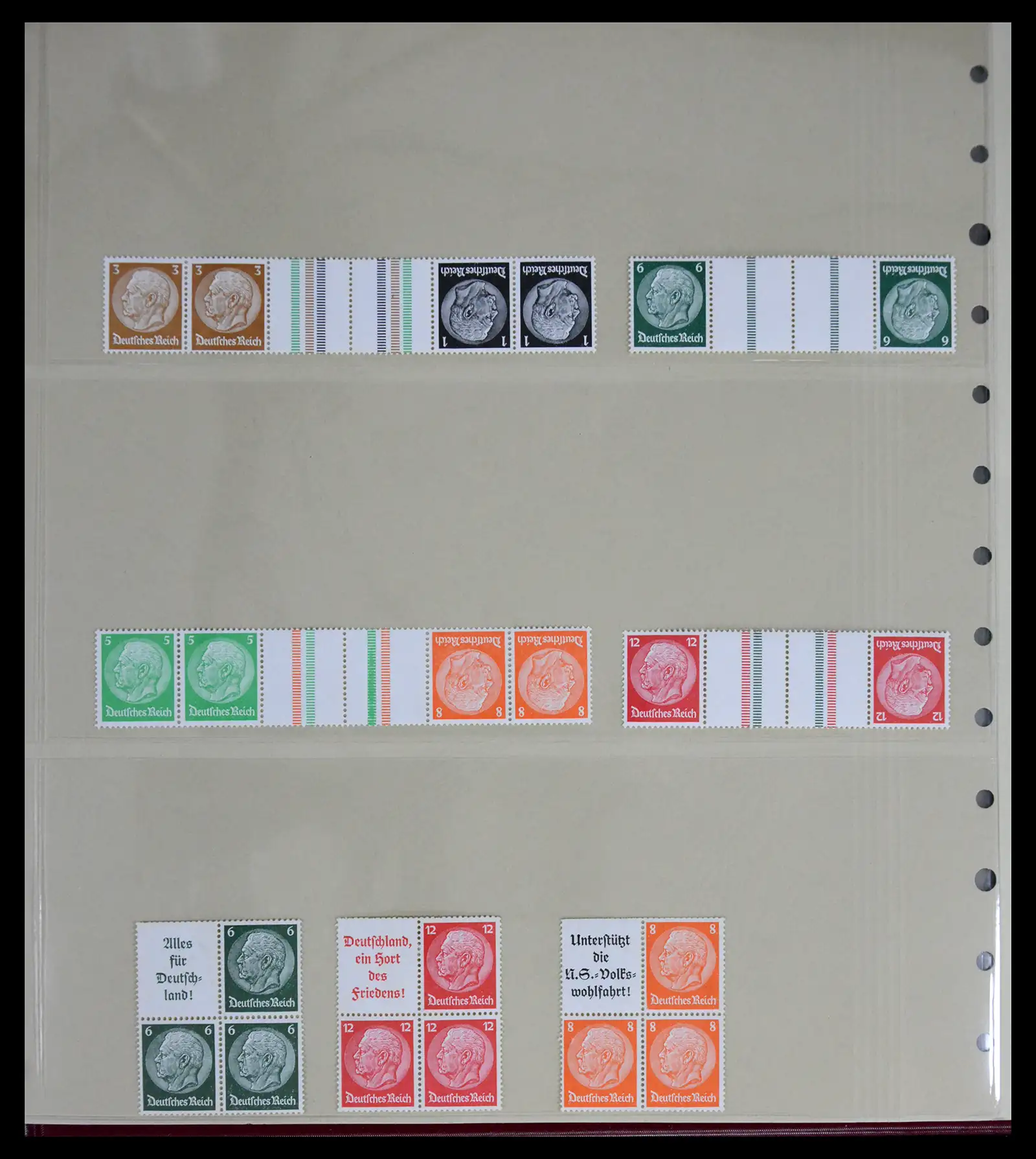41676 0008 - Stamp collection 41676 German Reich combinations 1910-1939.