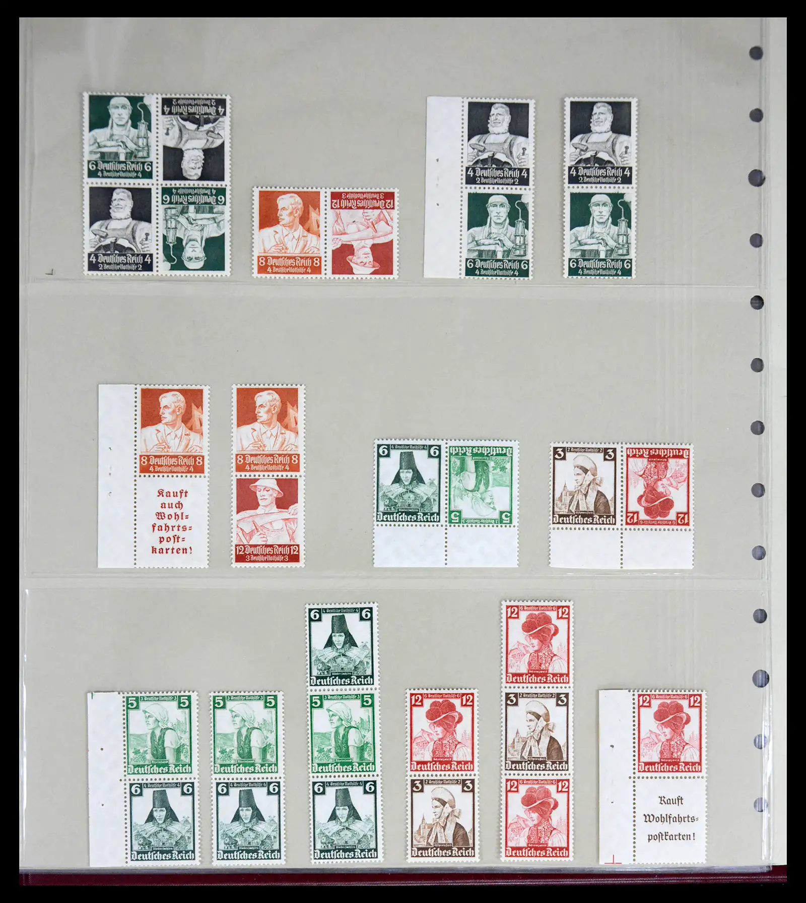 41676 0011 - Stamp collection 41676 German Reich combinations 1910-1939.