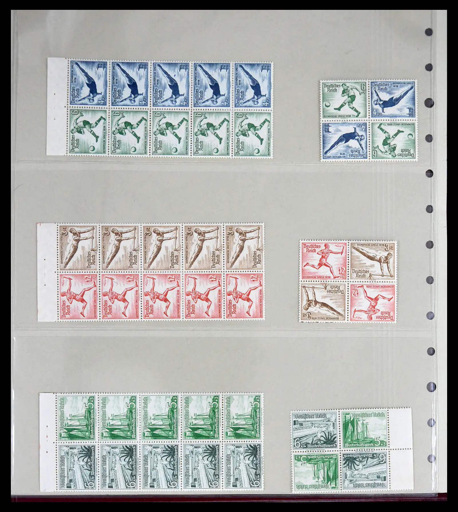 41676 0012 - Stamp collection 41676 German Reich combinations 1910-1939.