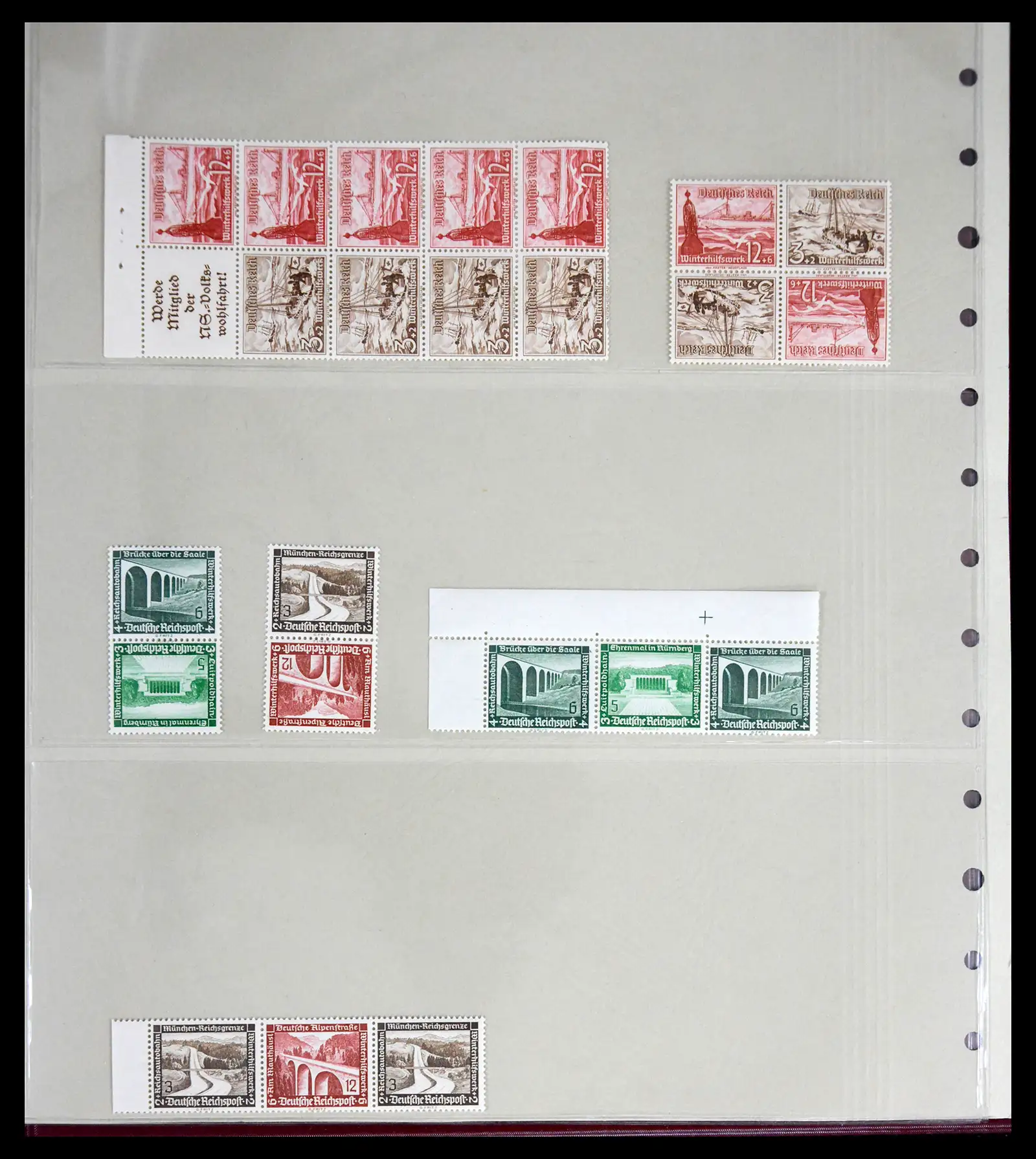 41676 0013 - Stamp collection 41676 German Reich combinations 1910-1939.