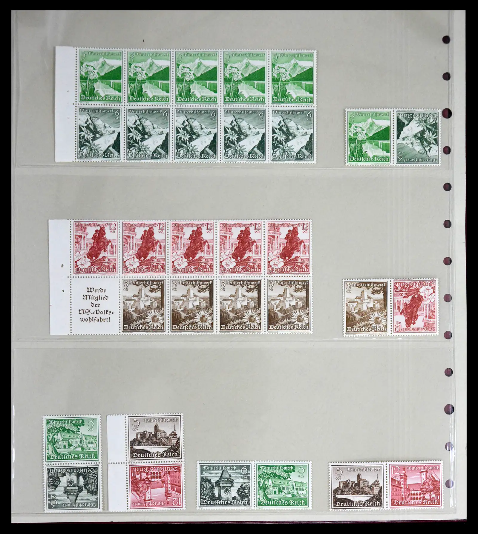 41676 0014 - Stamp collection 41676 German Reich combinations 1910-1939.