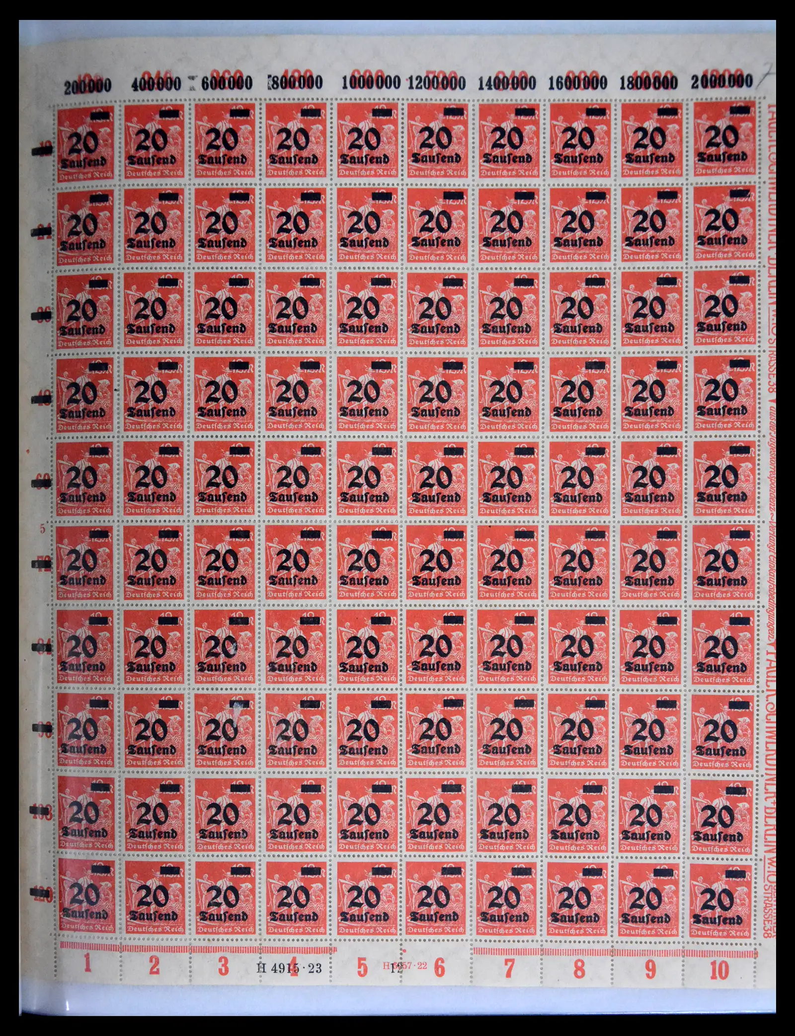 41677 0019 - Stamp collection 41677 German Reich infla 1921-1923.