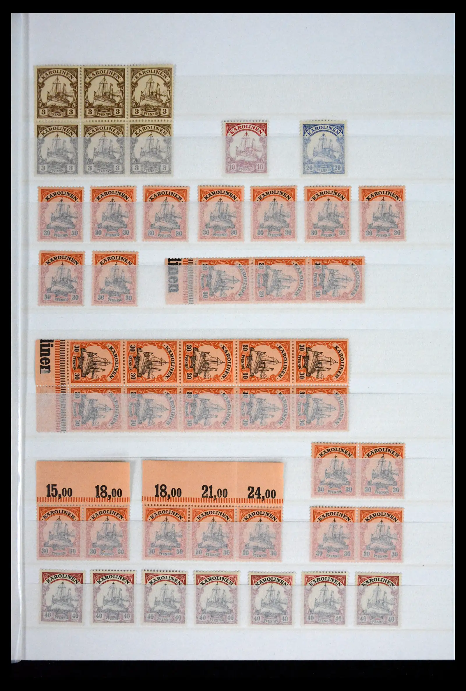 41678 0003 - Postzegelverzameling 41678 Duitse koloniën postfris 1887-1919.