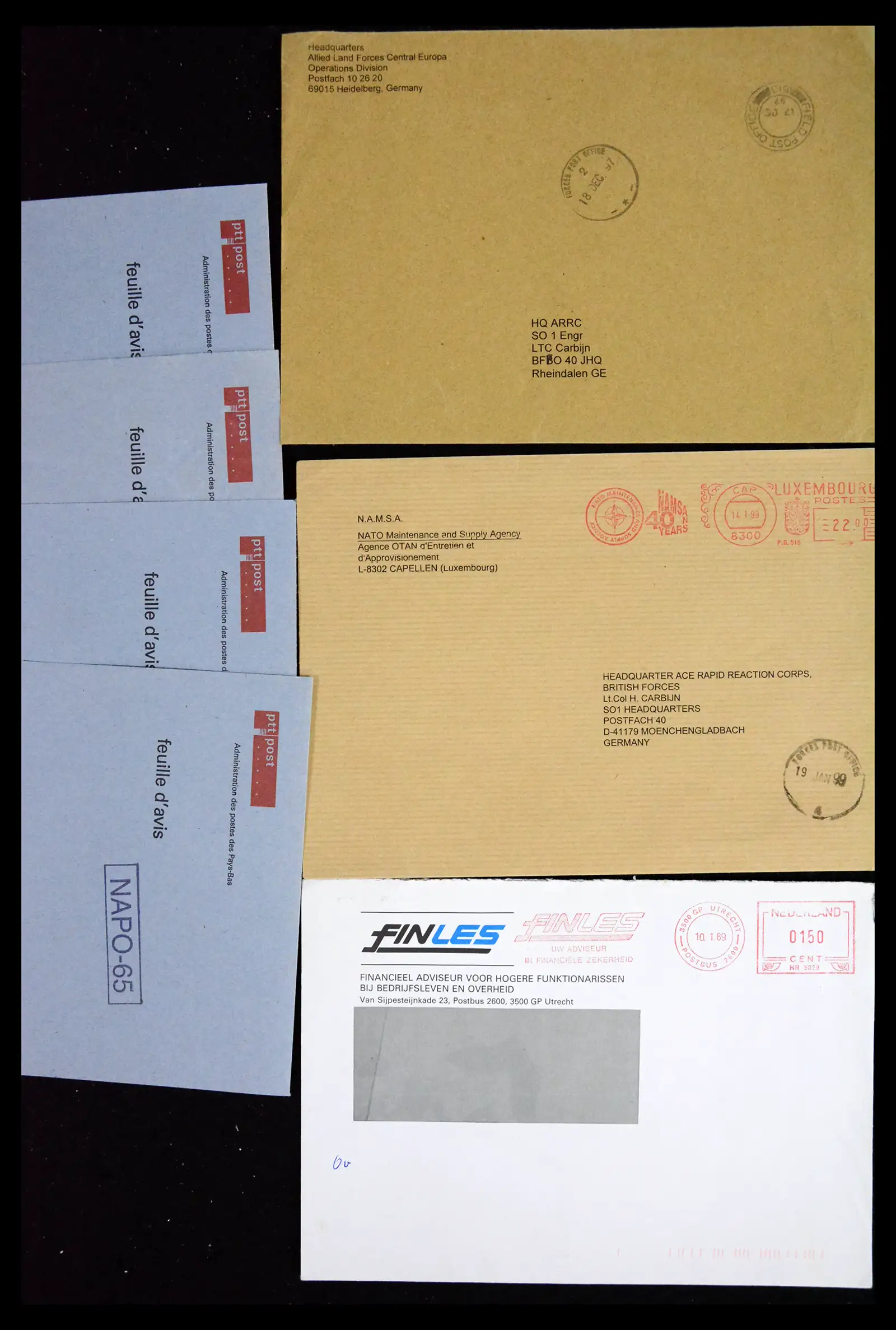 41682 0016 - Postzegelverzameling 41682 Nederland brieven VN vredesmissies 1979-1999.