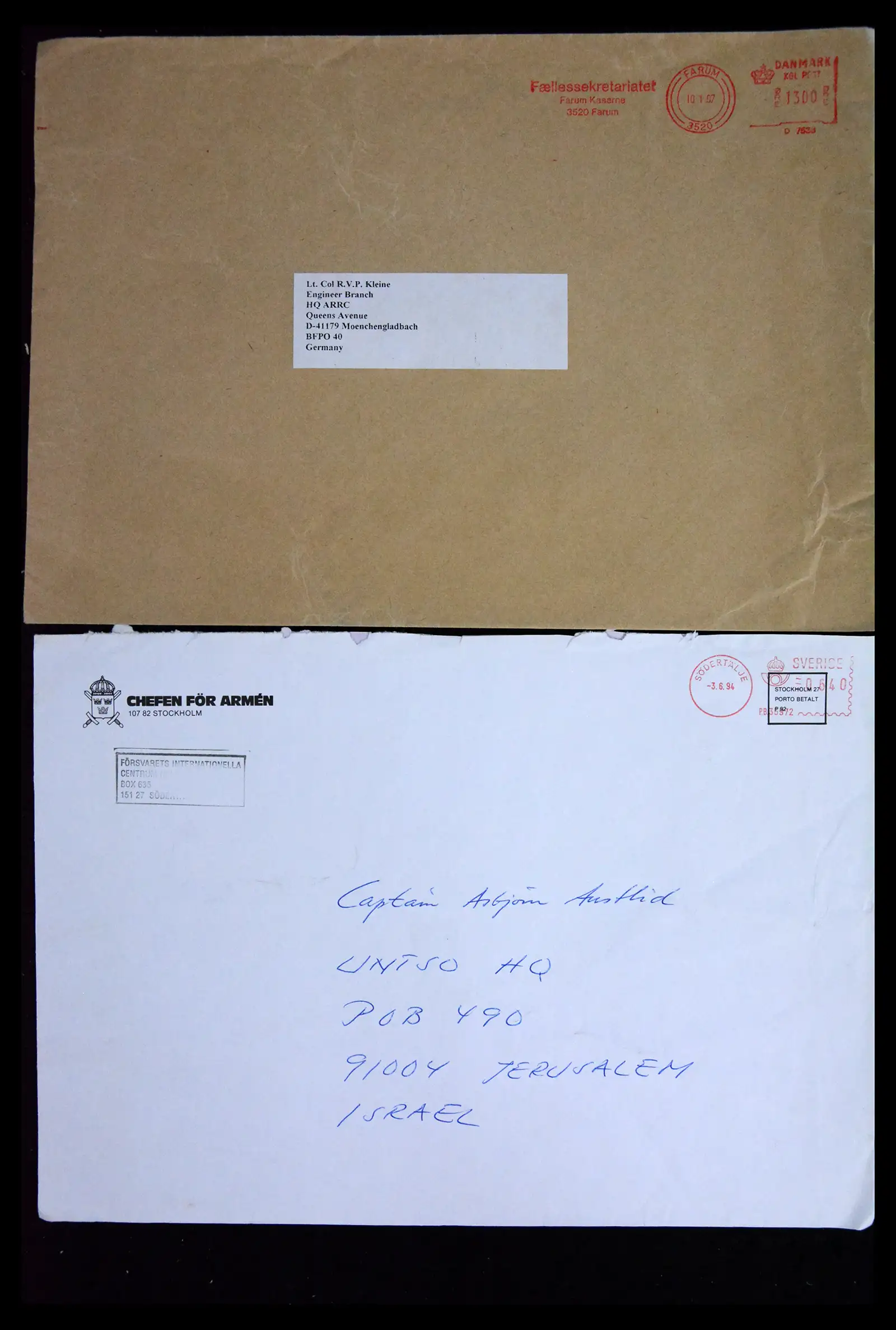 41682 0021 - Postzegelverzameling 41682 Nederland brieven VN vredesmissies 1979-1999.