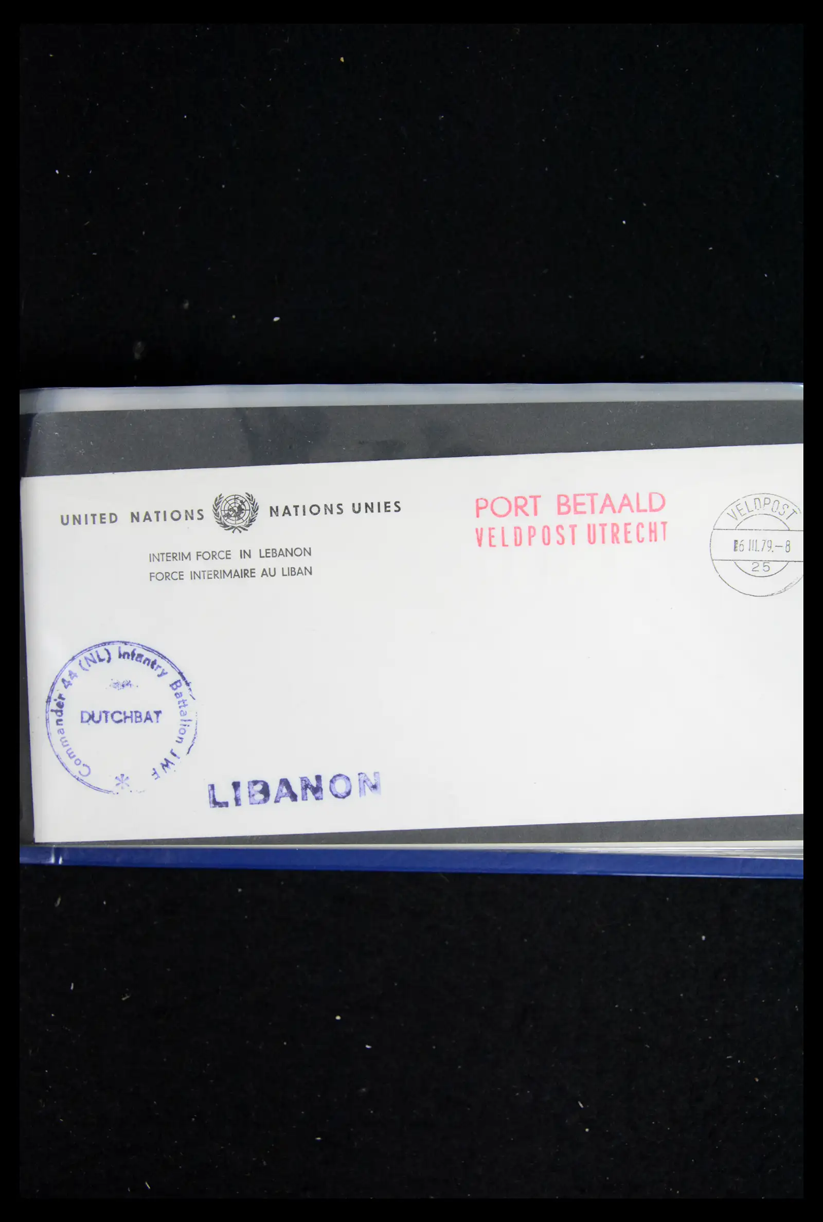 41682 0054 - Postzegelverzameling 41682 Nederland brieven VN vredesmissies 1979-1999.