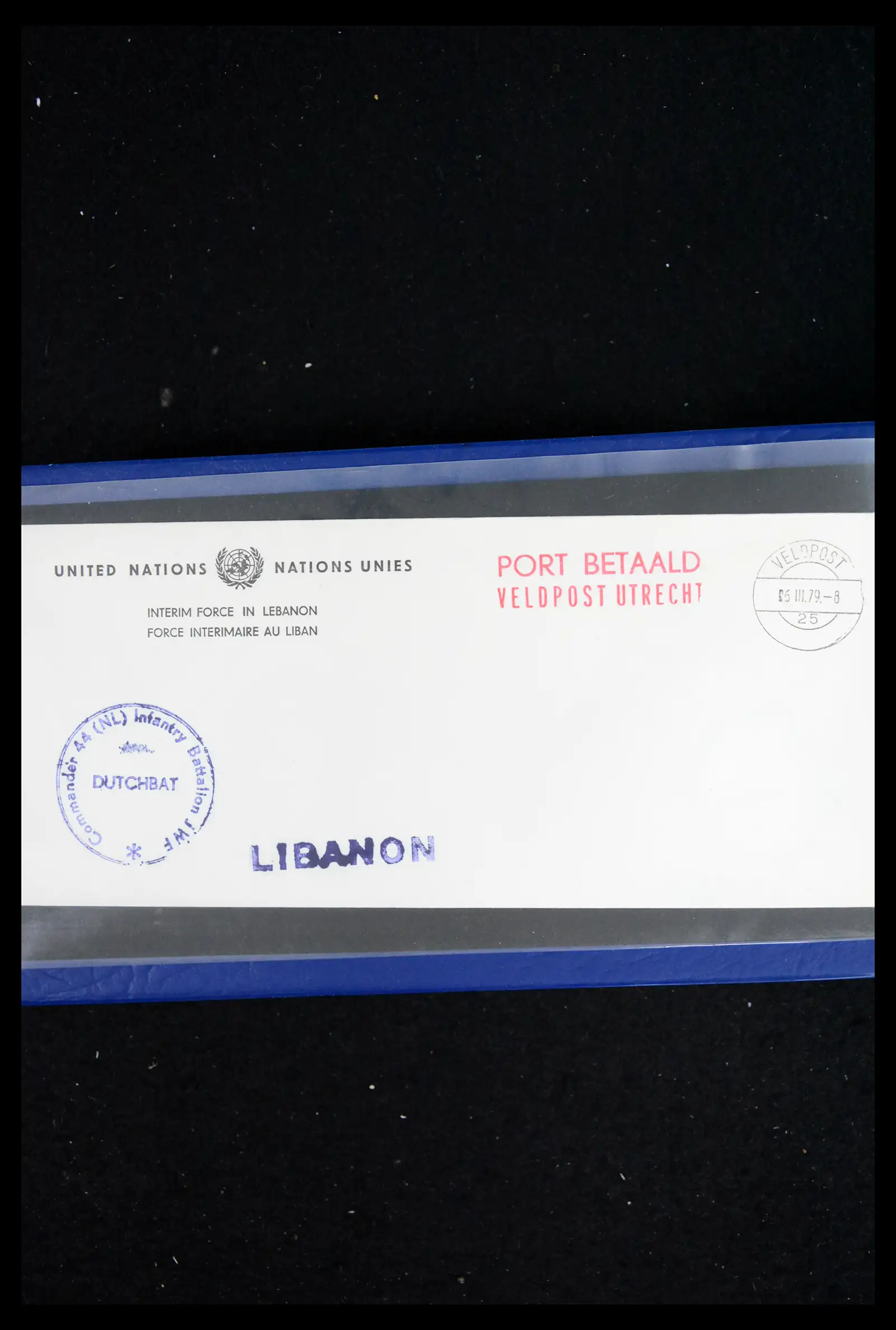 41682 0055 - Postzegelverzameling 41682 Nederland brieven VN vredesmissies 1979-1999.