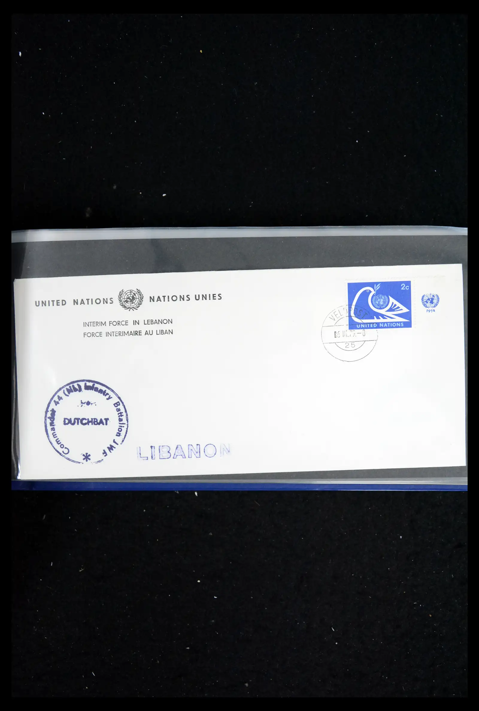 41682 0058 - Postzegelverzameling 41682 Nederland brieven VN vredesmissies 1979-1999.