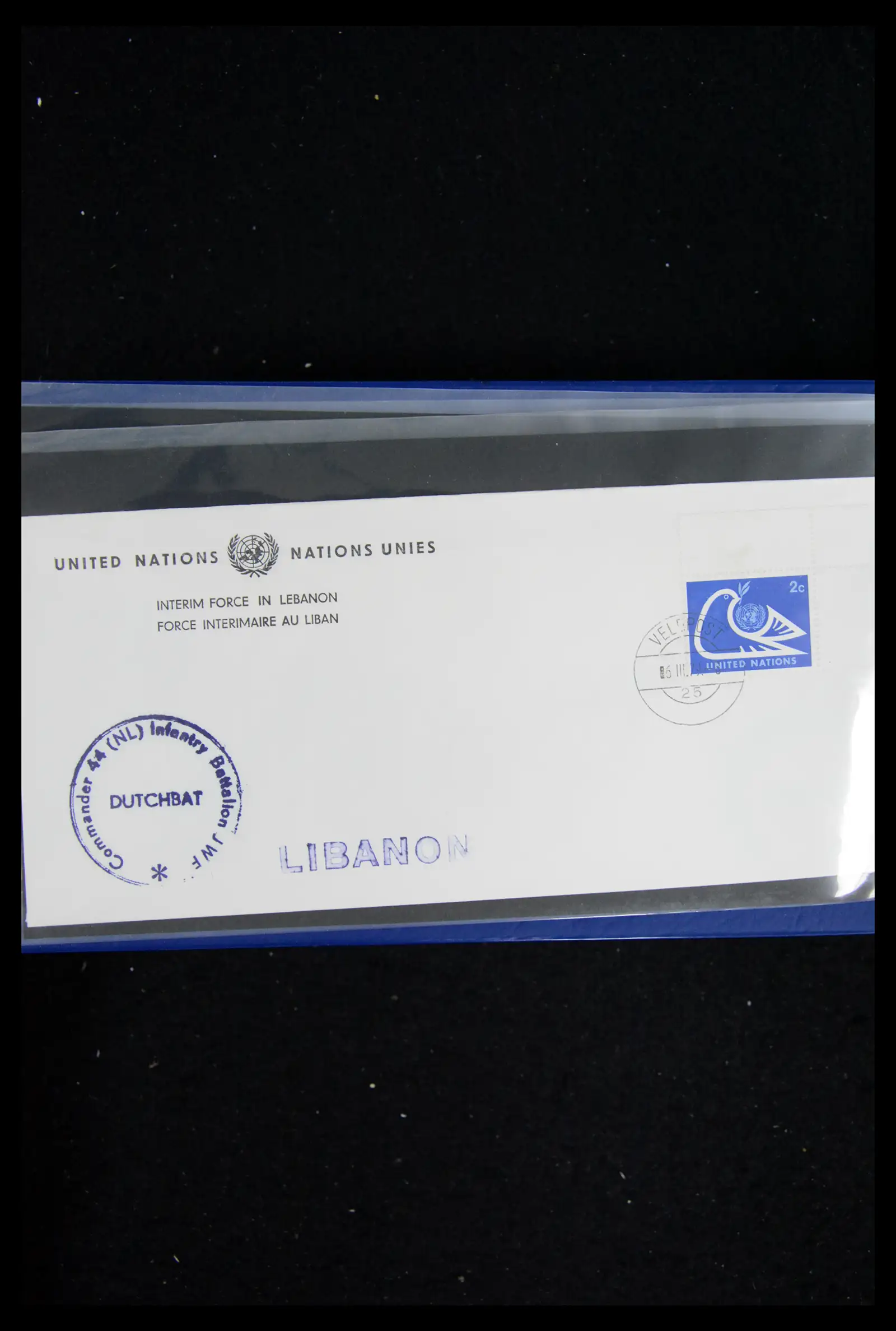 41682 0059 - Postzegelverzameling 41682 Nederland brieven VN vredesmissies 1979-1999.