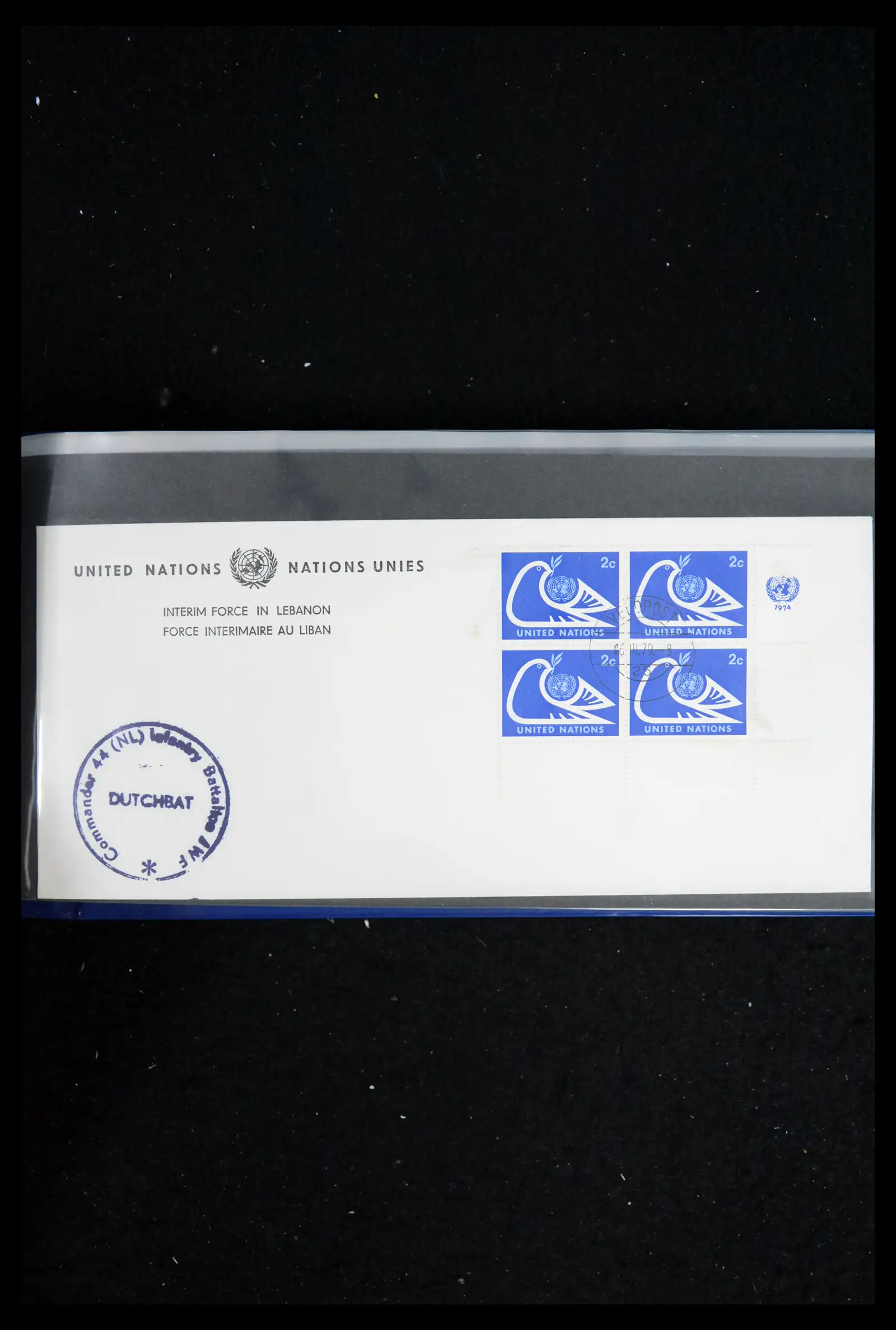 41682 0060 - Postzegelverzameling 41682 Nederland brieven VN vredesmissies 1979-1999.