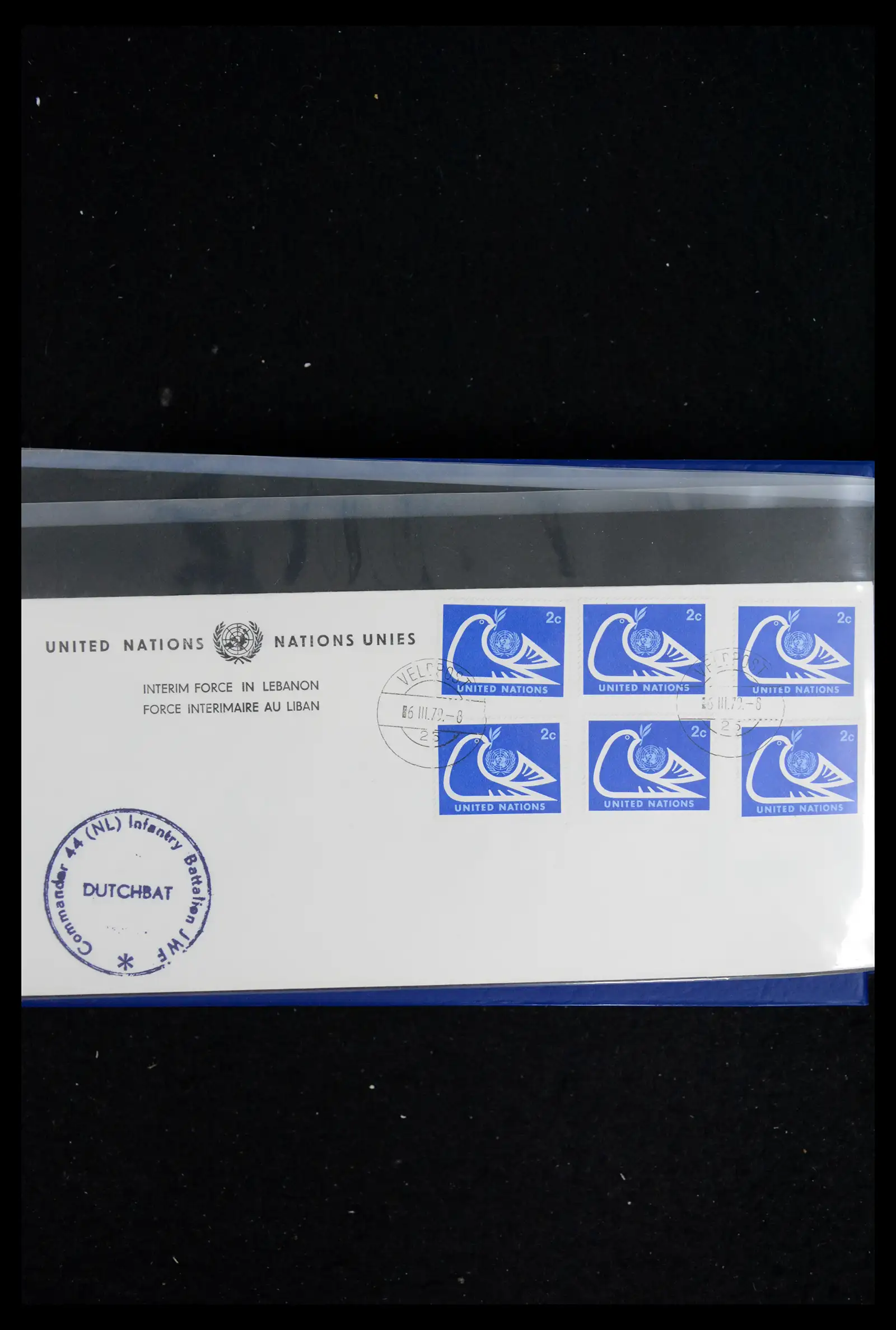 41682 0061 - Postzegelverzameling 41682 Nederland brieven VN vredesmissies 1979-1999.