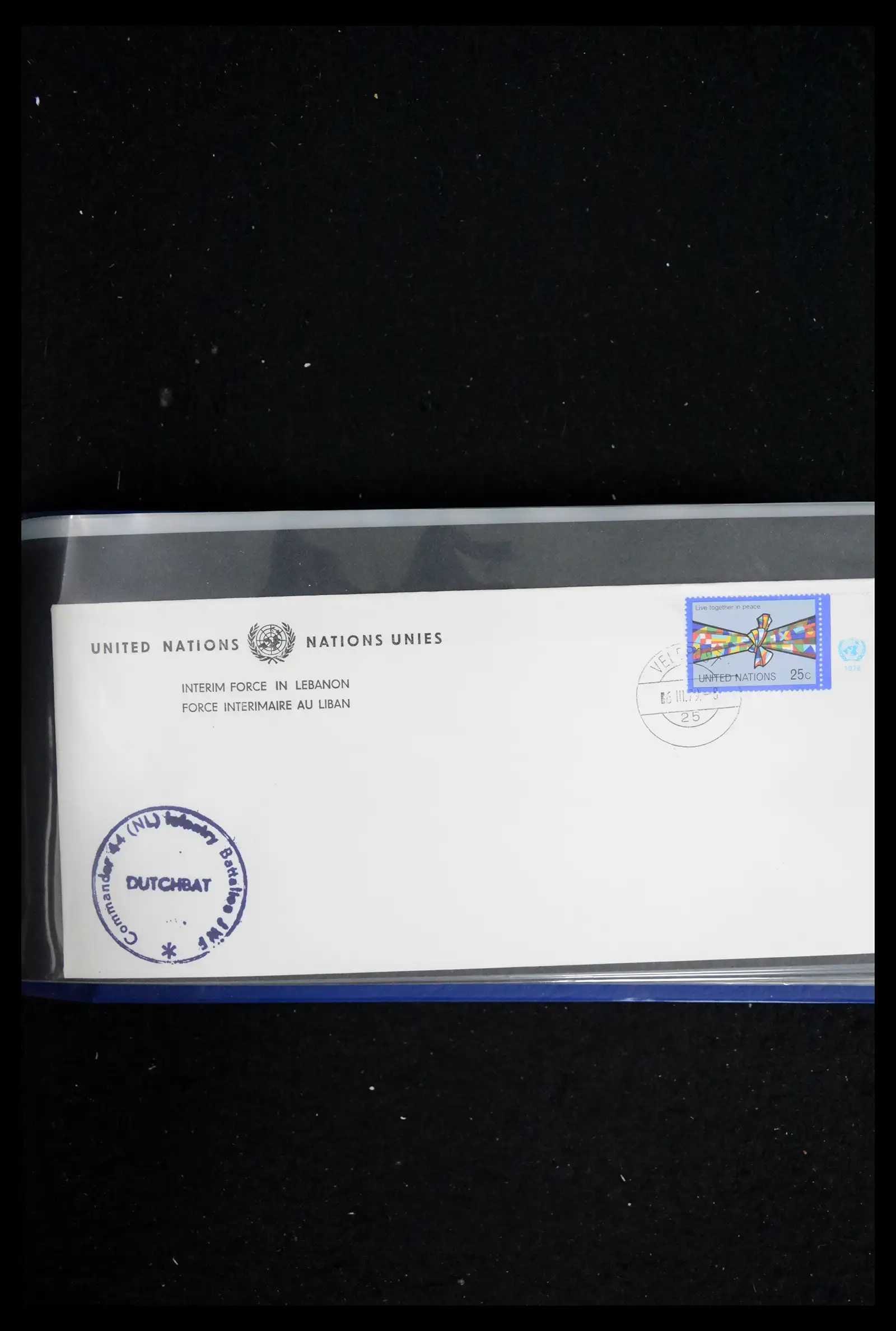 41682 0064 - Postzegelverzameling 41682 Nederland brieven VN vredesmissies 1979-1999.