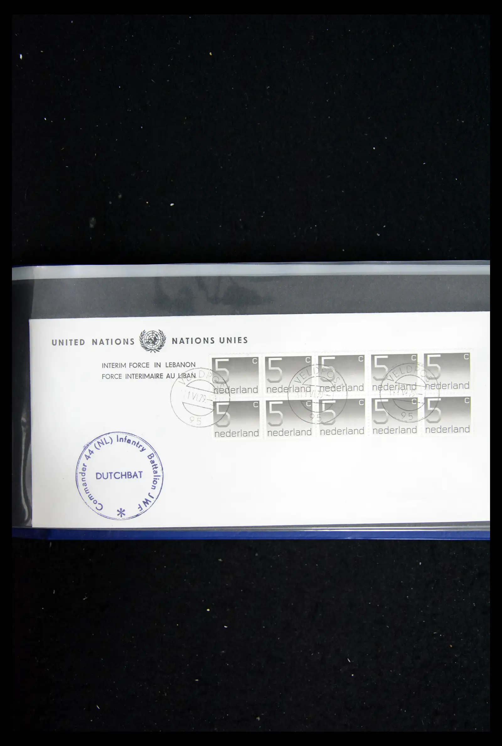 41682 0066 - Postzegelverzameling 41682 Nederland brieven VN vredesmissies 1979-1999.