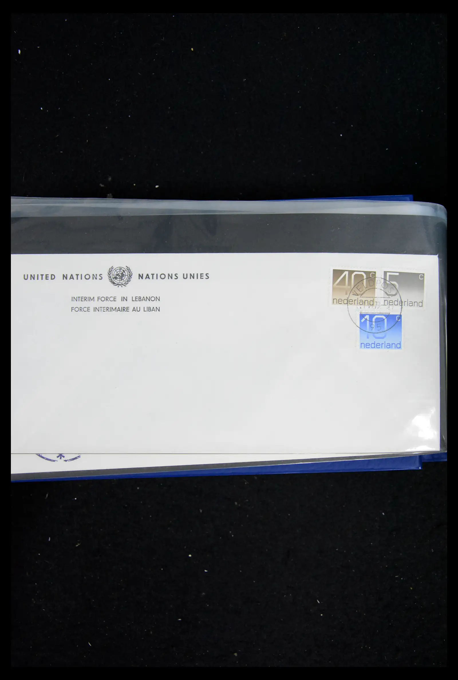 41682 0071 - Postzegelverzameling 41682 Nederland brieven VN vredesmissies 1979-1999.