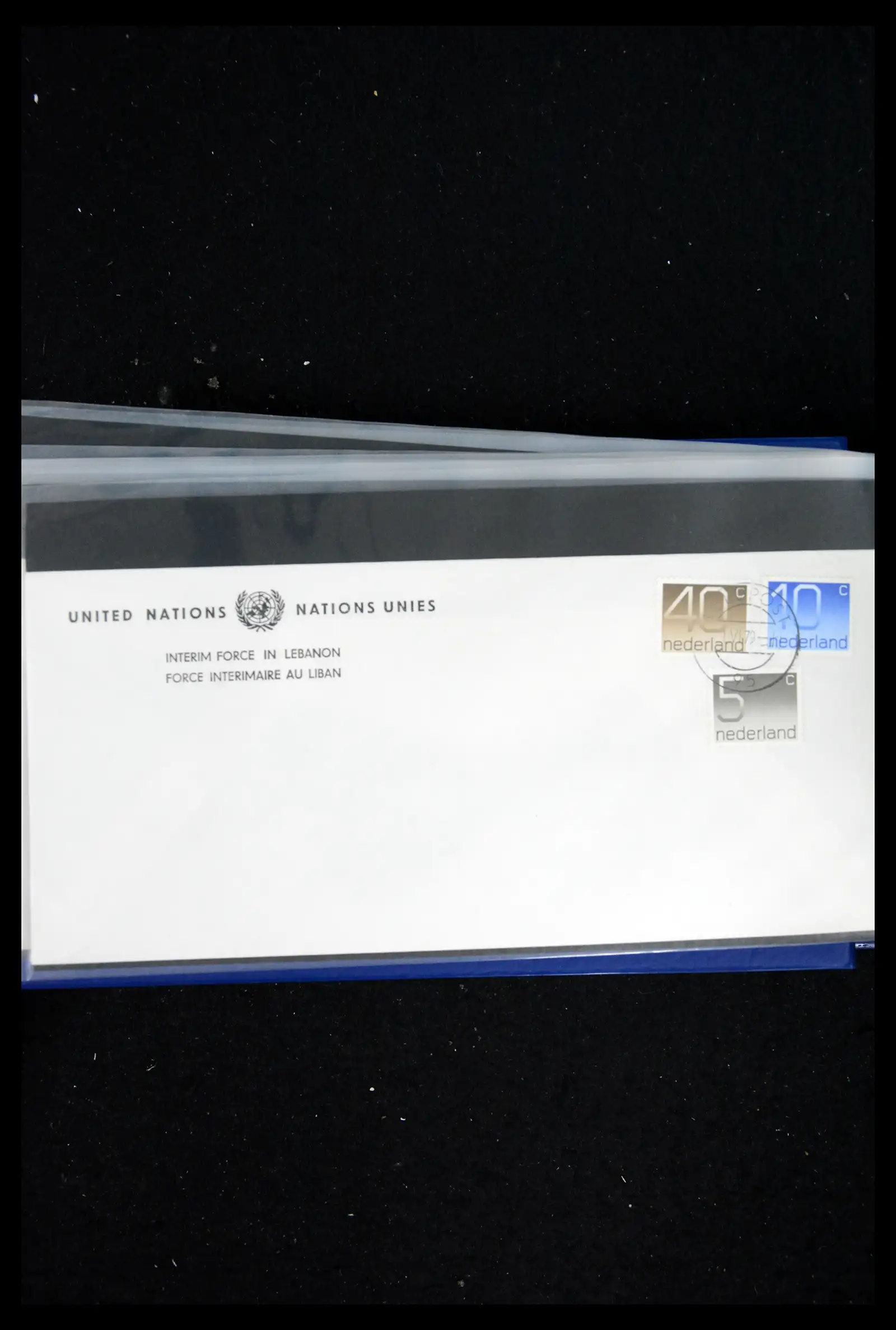 41682 0073 - Postzegelverzameling 41682 Nederland brieven VN vredesmissies 1979-1999.