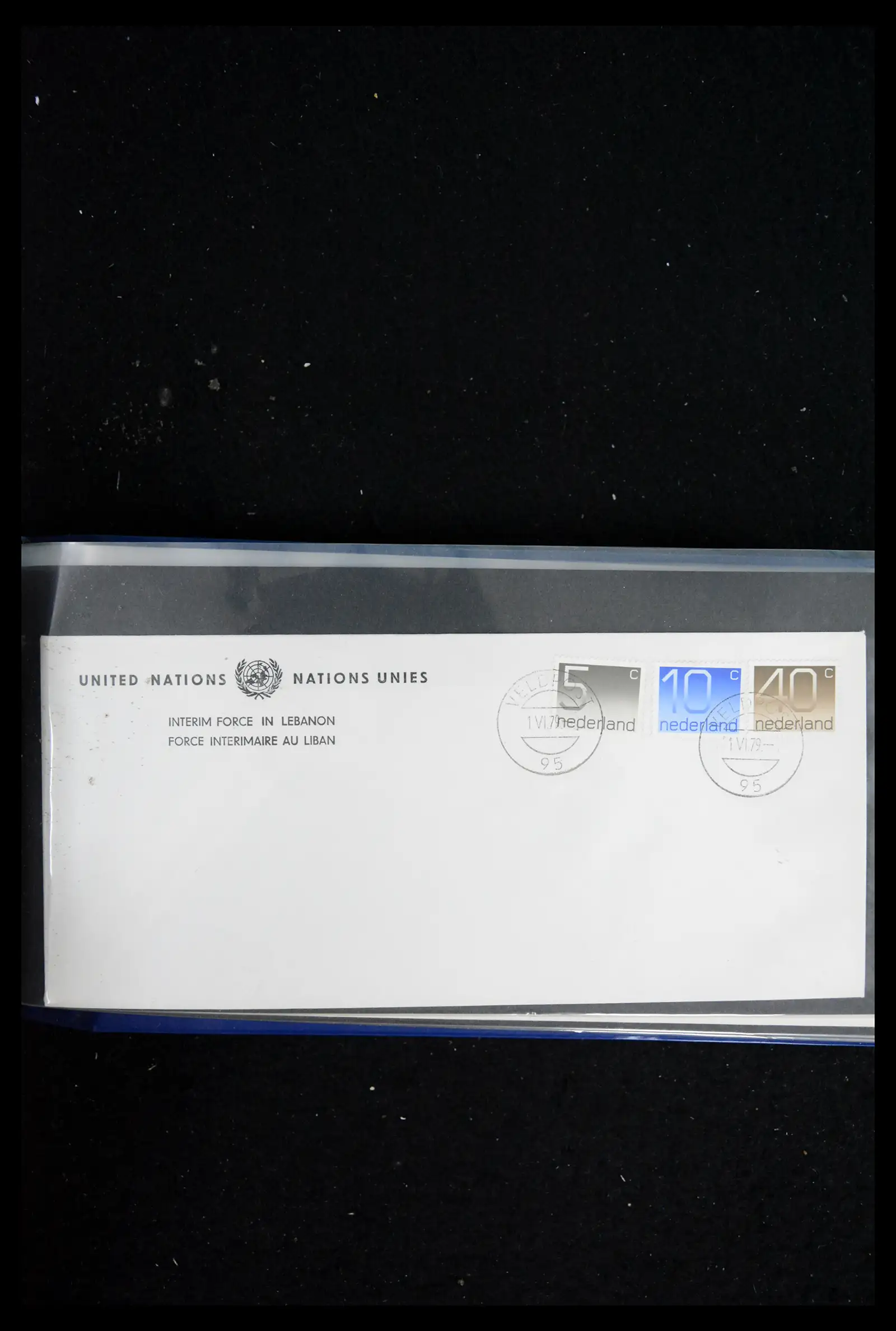 41682 0074 - Postzegelverzameling 41682 Nederland brieven VN vredesmissies 1979-1999.
