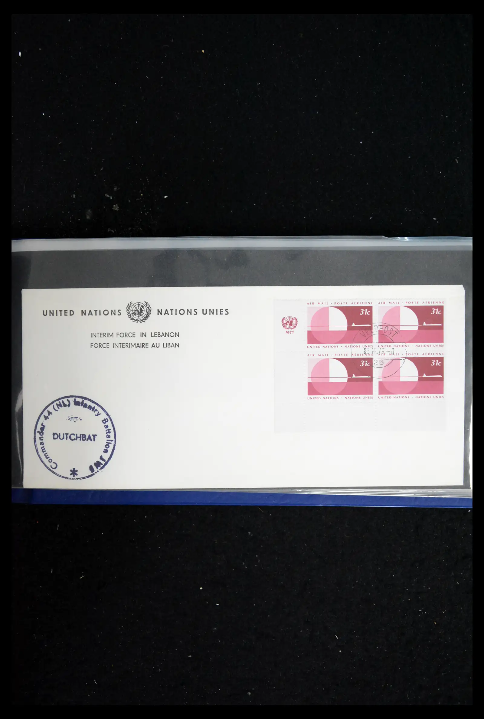 41682 0080 - Postzegelverzameling 41682 Nederland brieven VN vredesmissies 1979-1999.