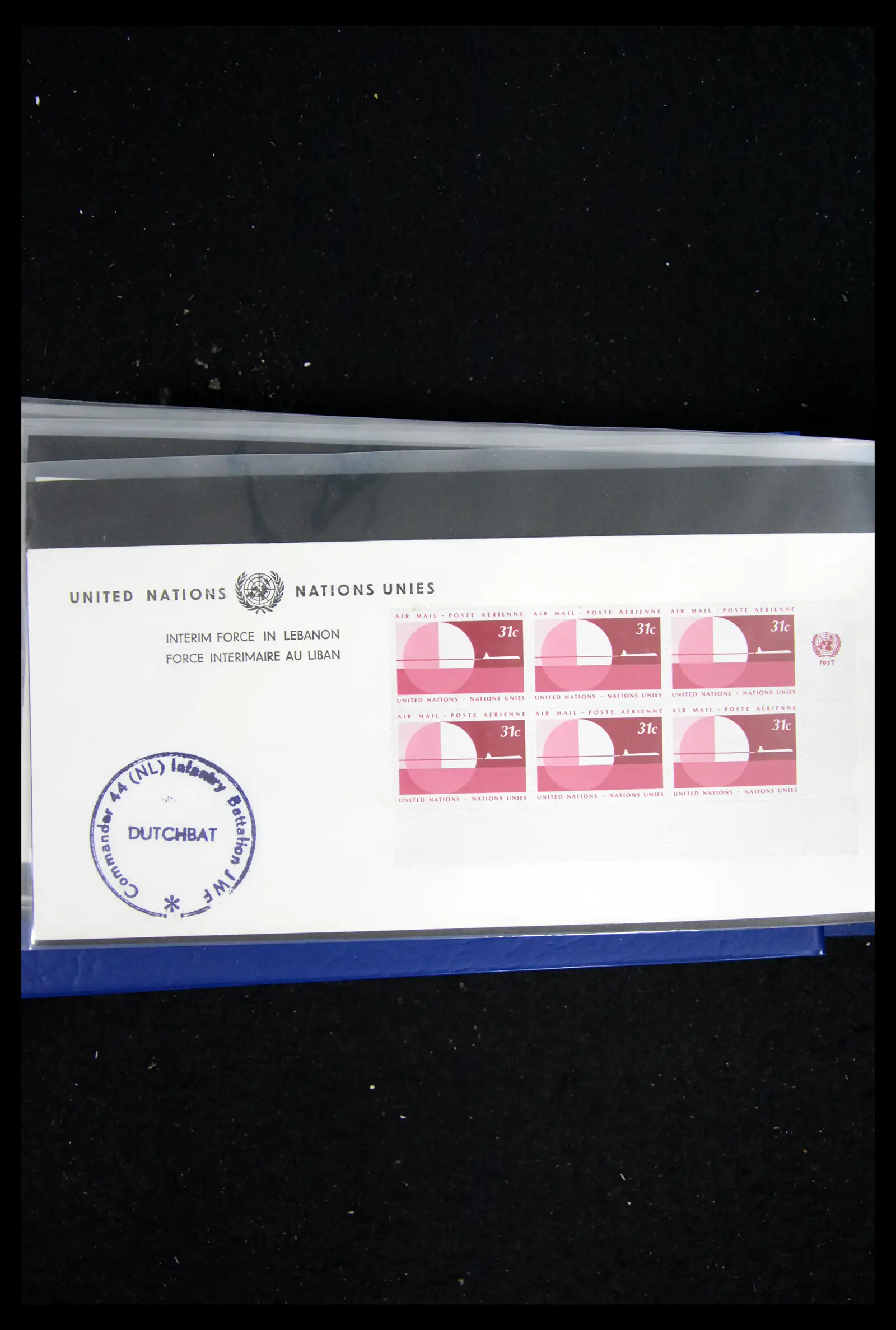 41682 0081 - Postzegelverzameling 41682 Nederland brieven VN vredesmissies 1979-1999.