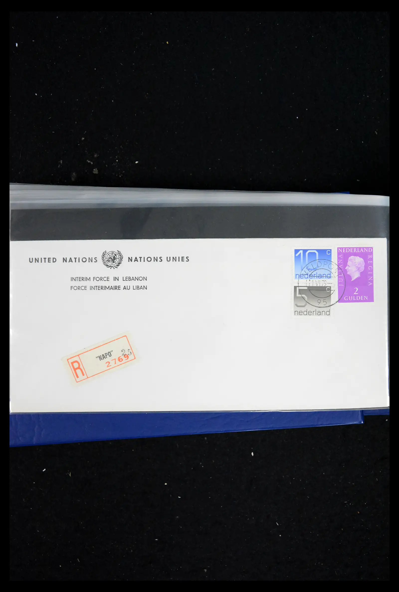 41682 0085 - Postzegelverzameling 41682 Nederland brieven VN vredesmissies 1979-1999.