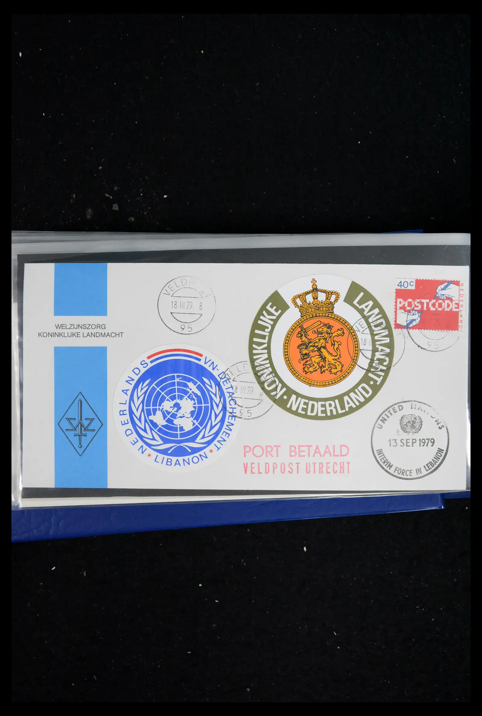 41682 0087 - Postzegelverzameling 41682 Nederland brieven VN vredesmissies 1979-1999.