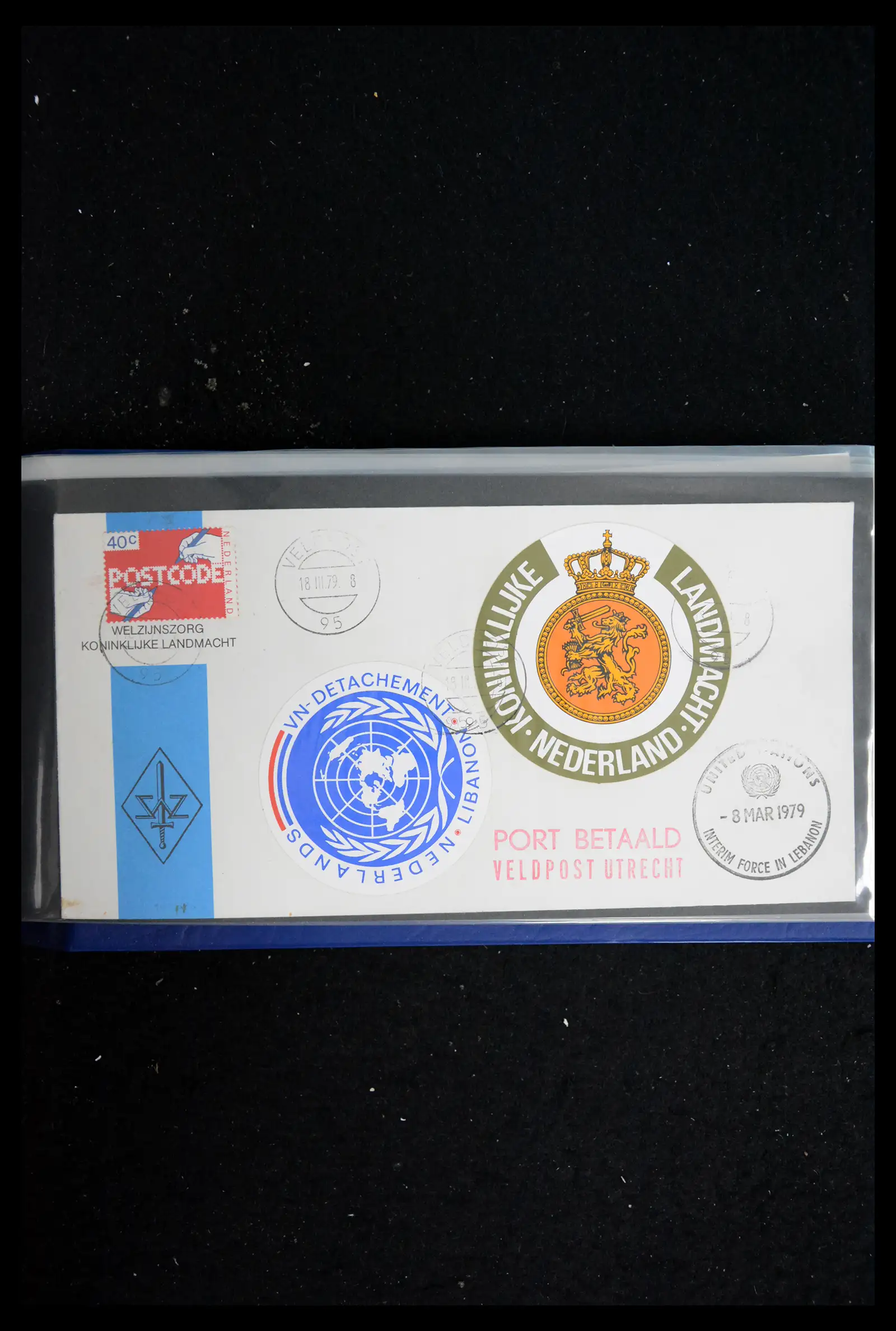 41682 0088 - Postzegelverzameling 41682 Nederland brieven VN vredesmissies 1979-1999.