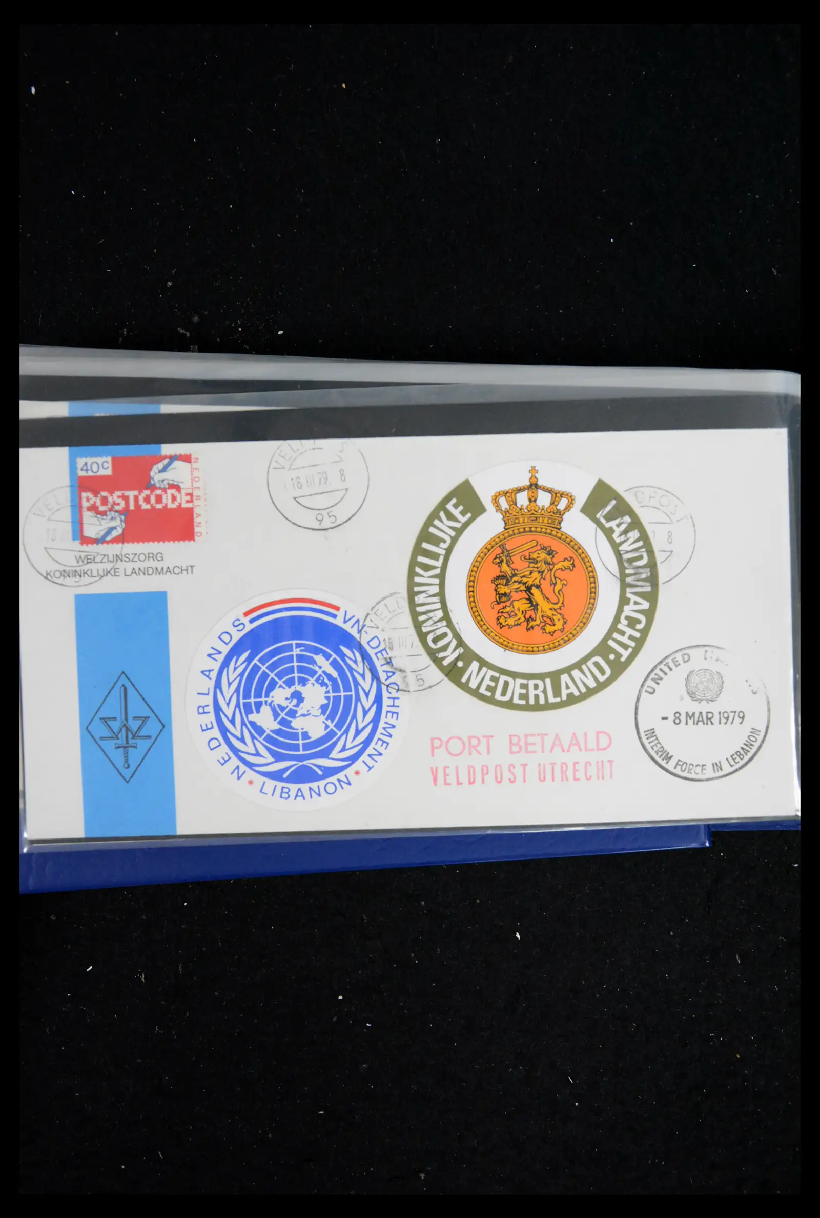 41682 0093 - Postzegelverzameling 41682 Nederland brieven VN vredesmissies 1979-1999.