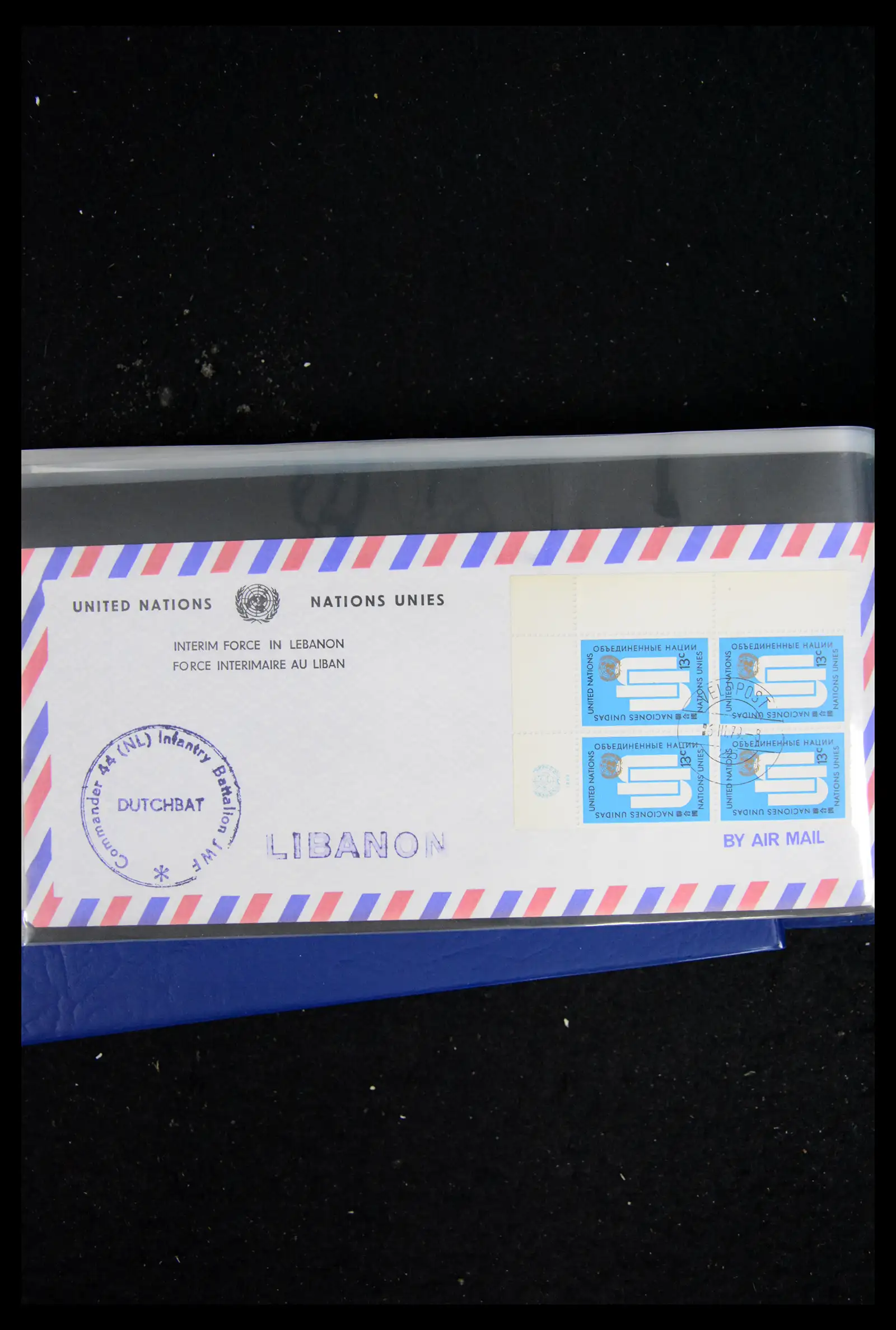 41682 0097 - Postzegelverzameling 41682 Nederland brieven VN vredesmissies 1979-1999.