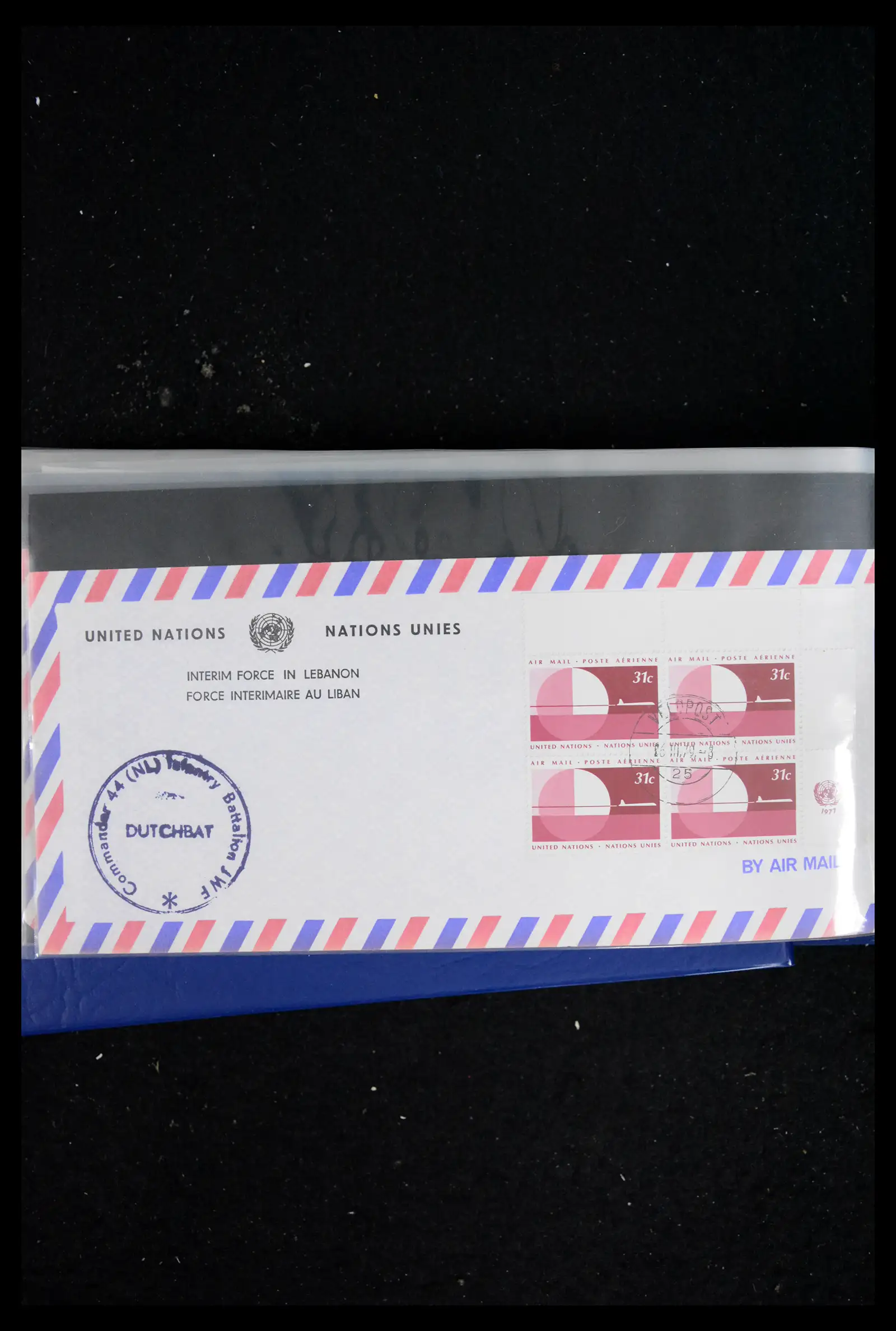 41682 0099 - Postzegelverzameling 41682 Nederland brieven VN vredesmissies 1979-1999.