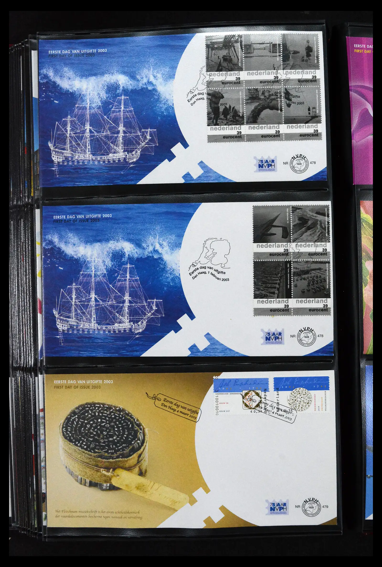 41683 0075 - Postzegelverzameling 41683 Nederland fdc's 2001-2013.