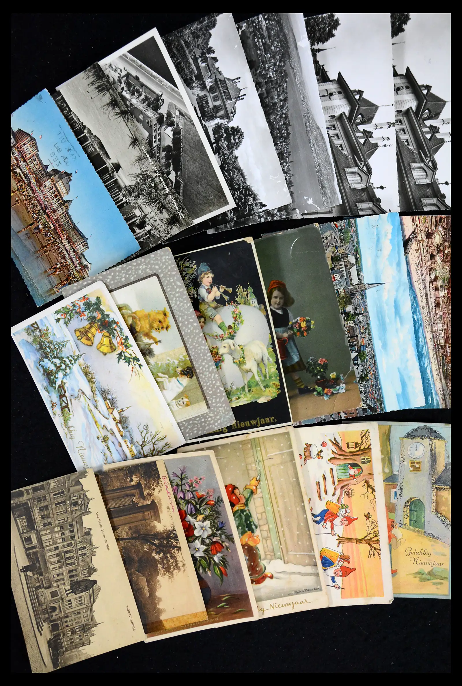 41684 0011 - Postzegelverzameling 41684 Nederland oude ansichtkaarten.
