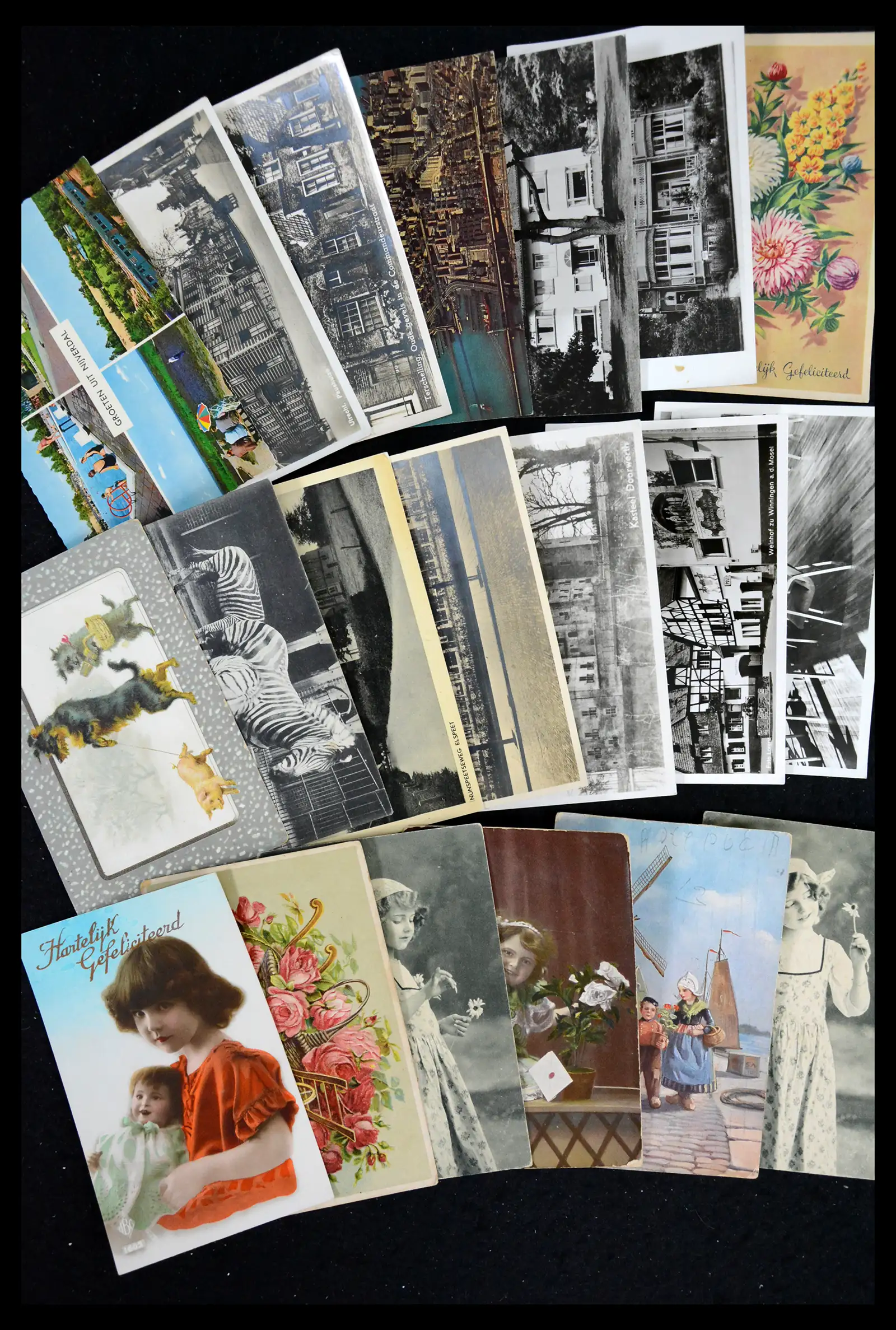 41684 0012 - Postzegelverzameling 41684 Nederland oude ansichtkaarten.