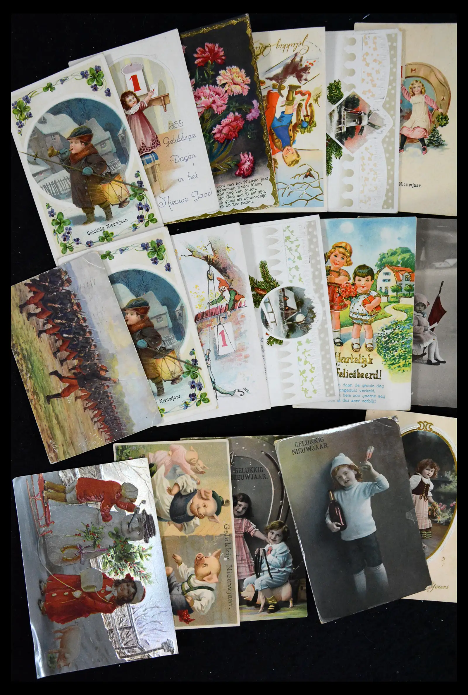 41684 0013 - Postzegelverzameling 41684 Nederland oude ansichtkaarten.