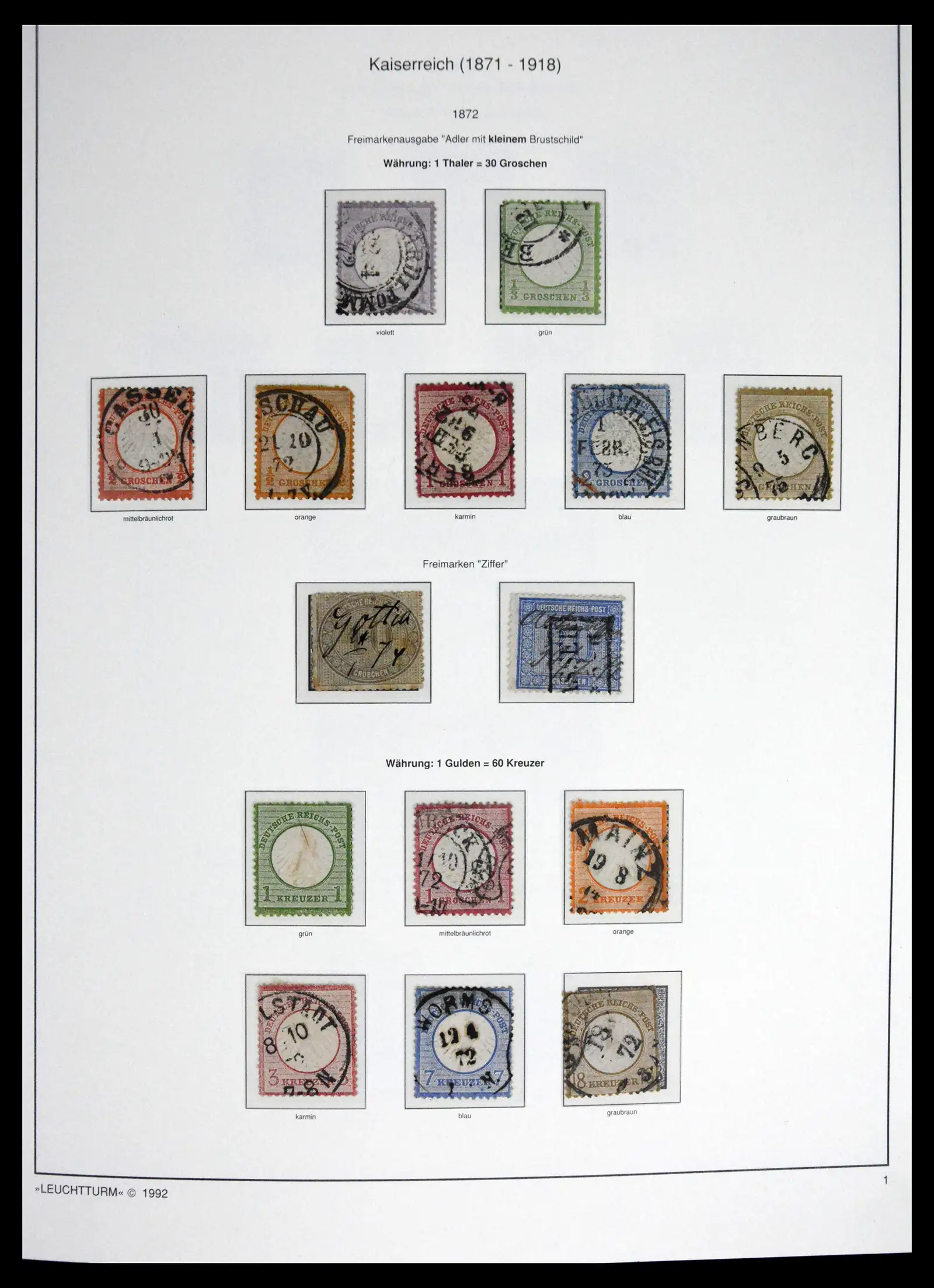 41690 0001 - Stamp collection 41690 Germany Reich used 1872-1945.