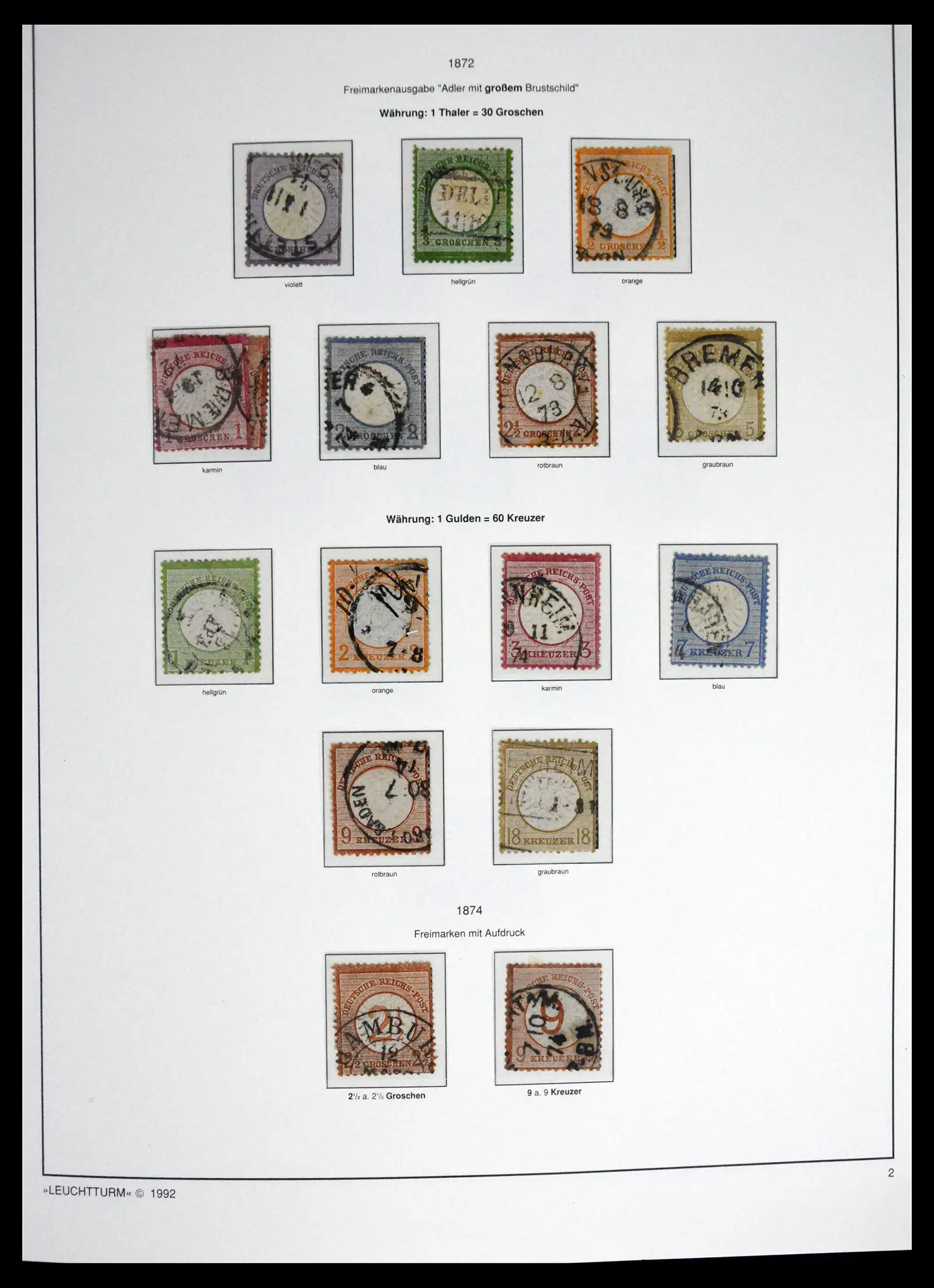 41690 0003 - Stamp collection 41690 Germany Reich used 1872-1945.