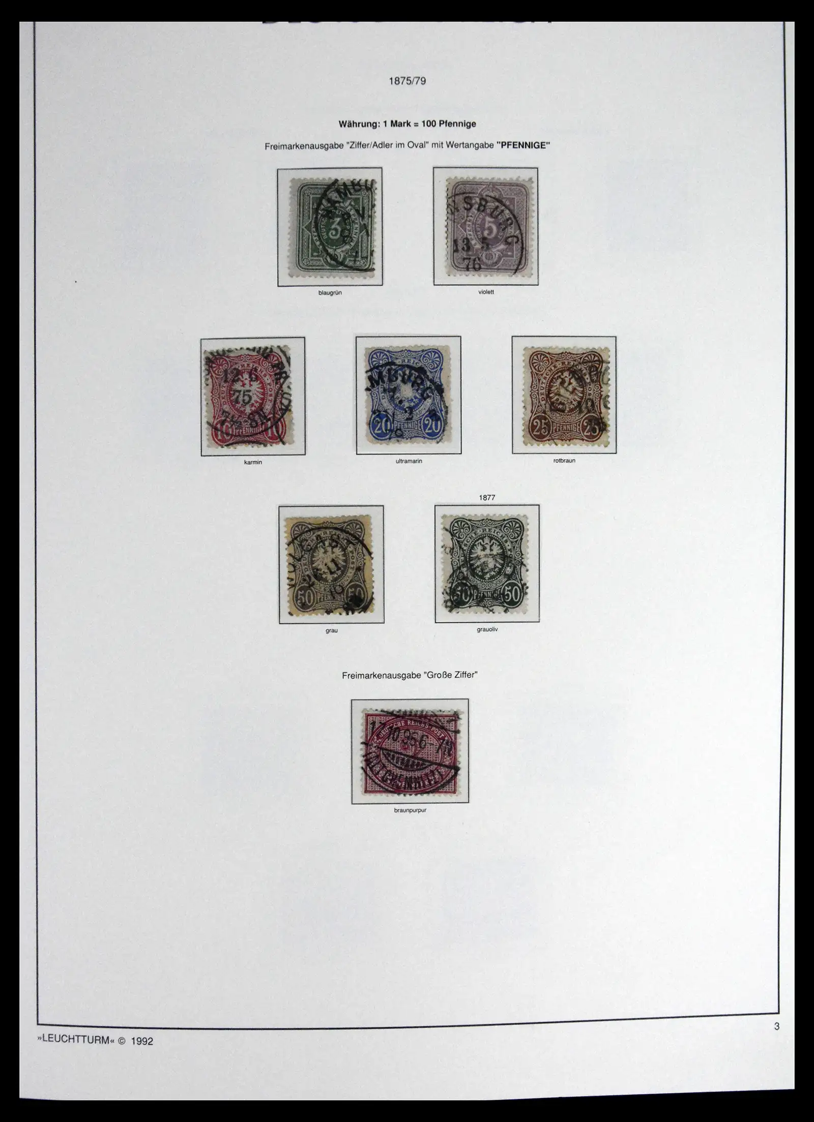 41690 0004 - Stamp collection 41690 Germany Reich used 1872-1945.