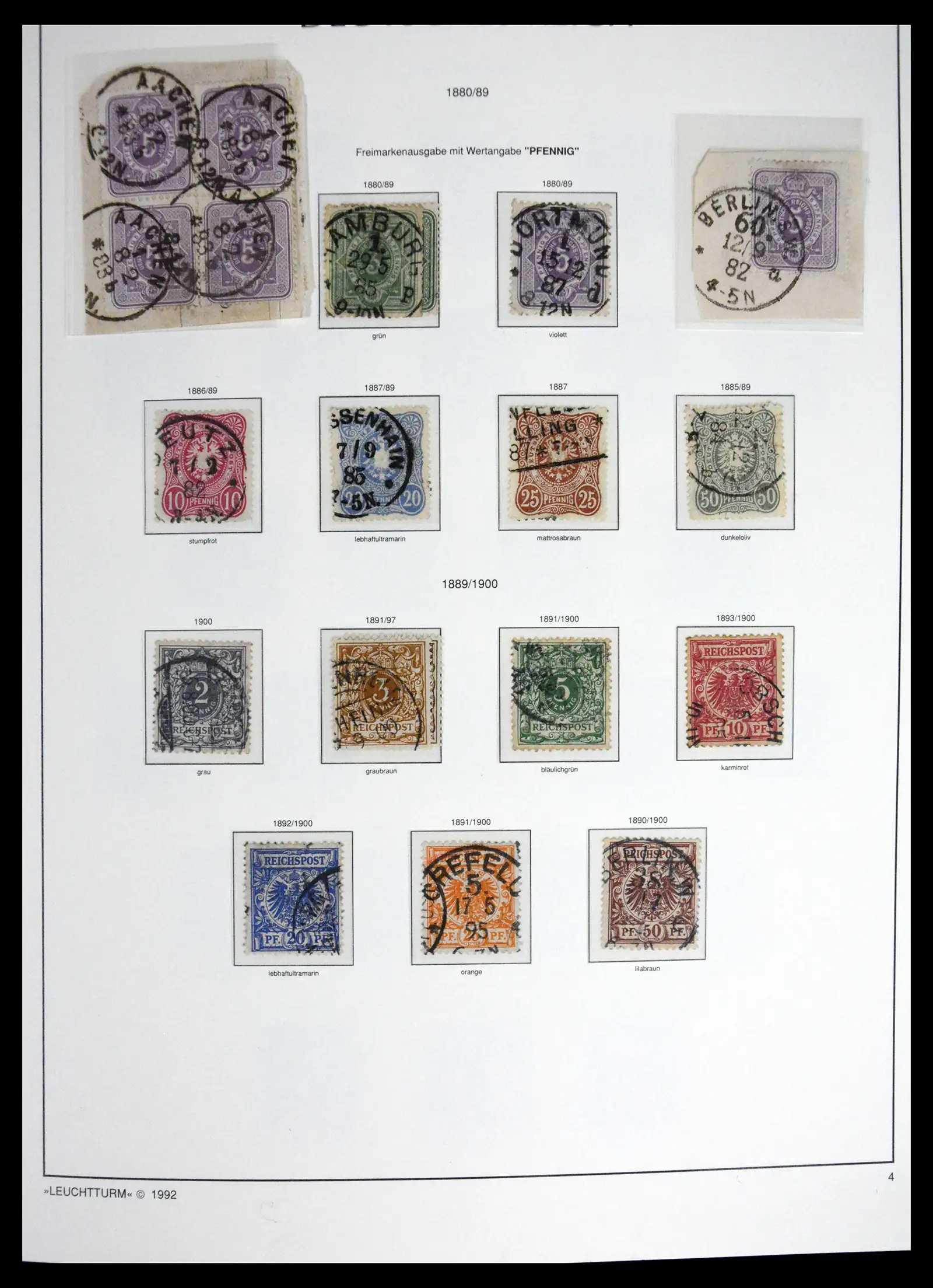 41690 0006 - Stamp collection 41690 Germany Reich used 1872-1945.