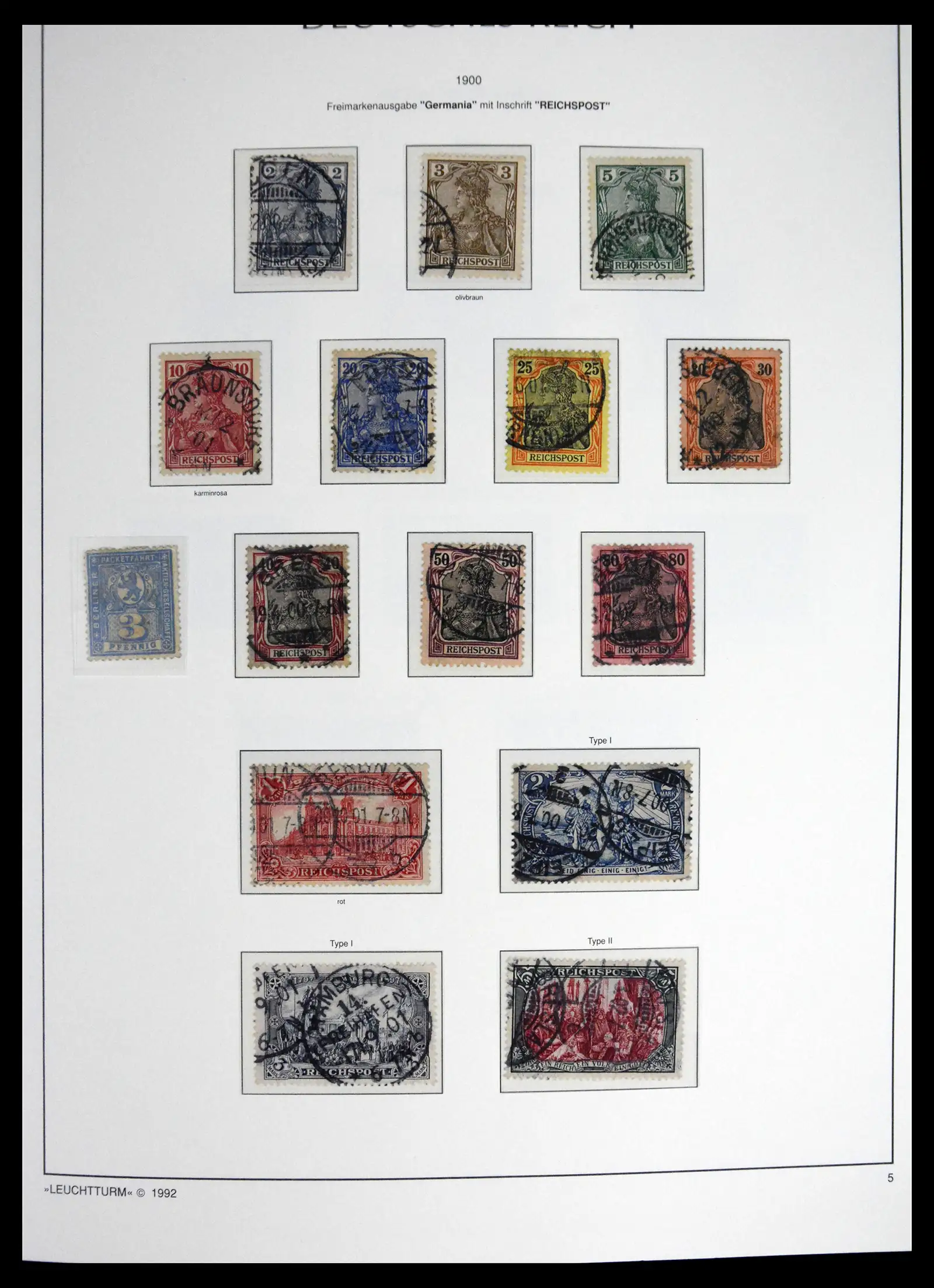 41690 0008 - Stamp collection 41690 Germany Reich used 1872-1945.