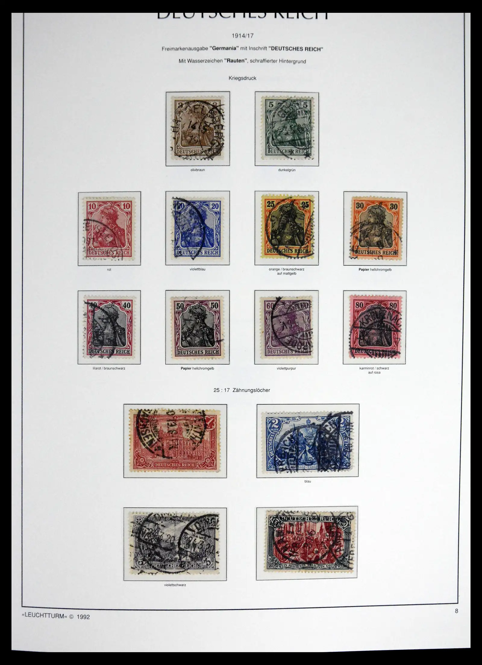 41690 0014 - Stamp collection 41690 Germany Reich used 1872-1945.