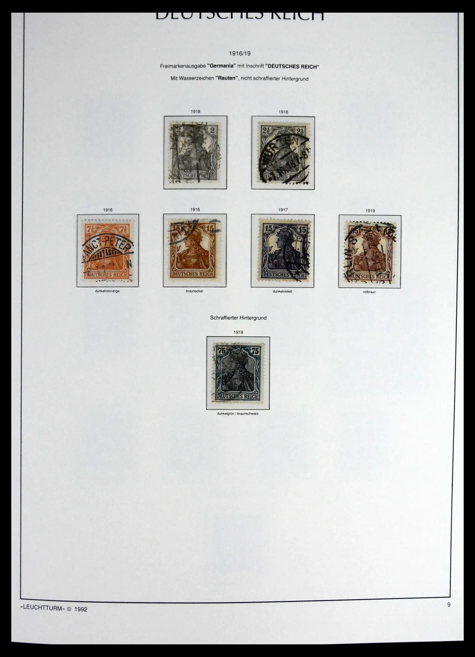 41690 0015 - Stamp collection 41690 Germany Reich used 1872-1945.