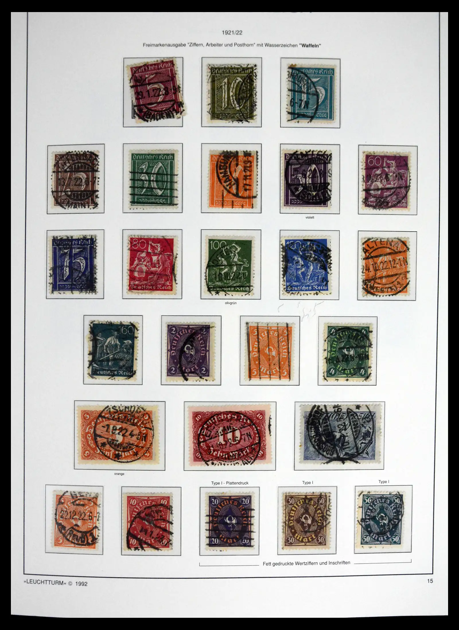41690 0027 - Stamp collection 41690 Germany Reich used 1872-1945.