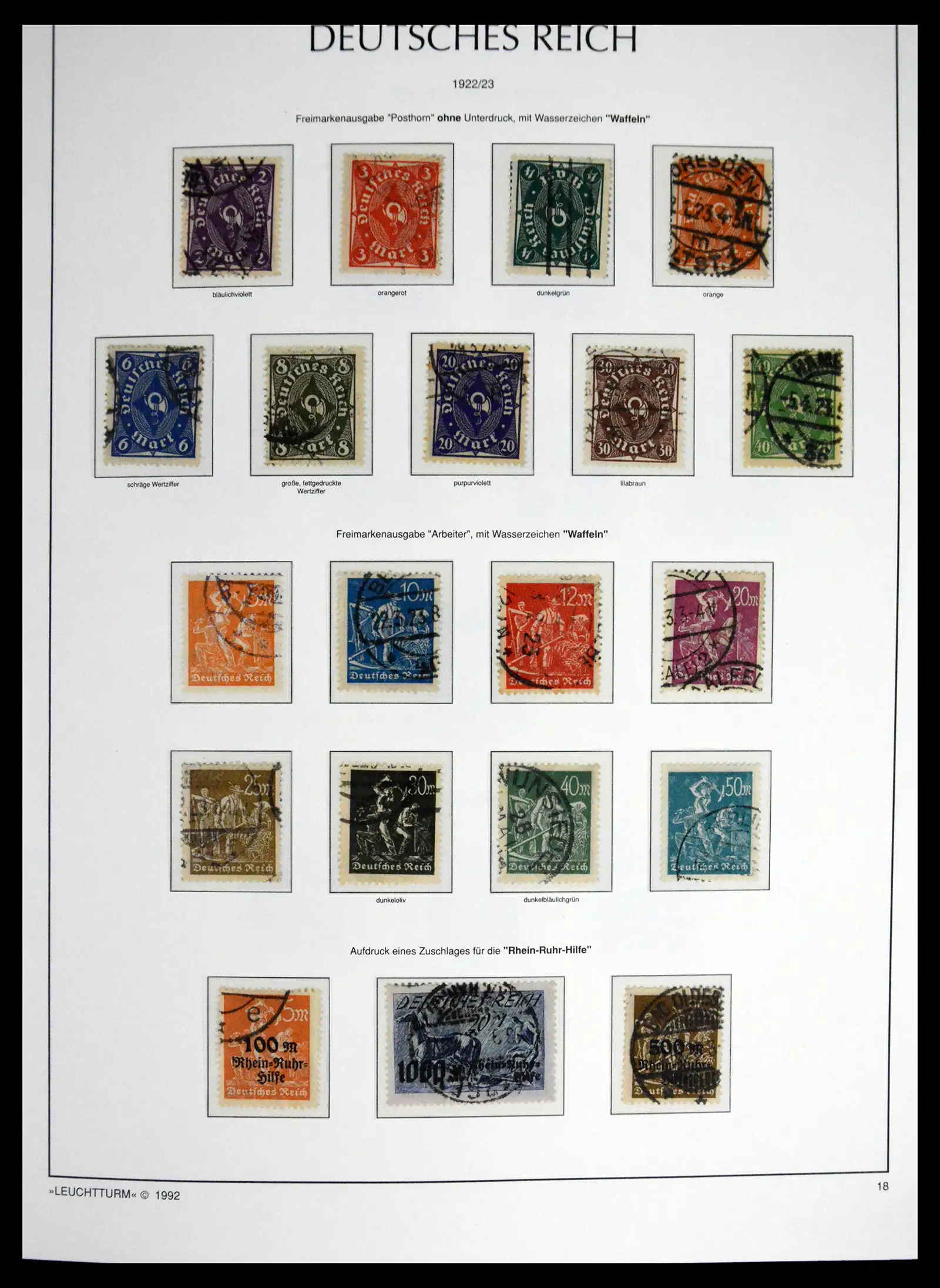 41690 0032 - Stamp collection 41690 Germany Reich used 1872-1945.